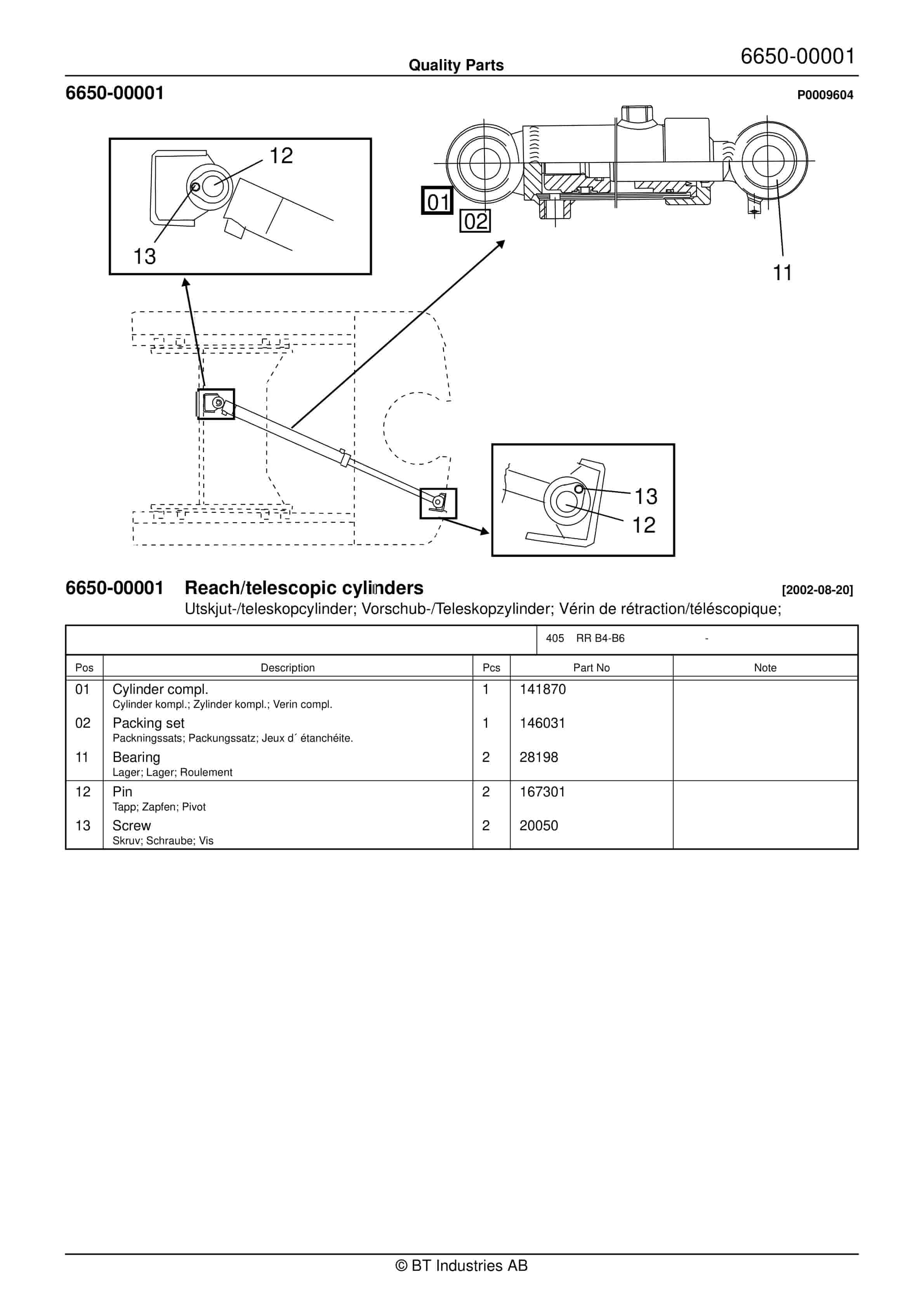 BT RR B4-B6 - OEA848769-xxx - C020531-4 Quality Parts 847547 5 BT RR B4-B6 - OEA848769-xxx - C020531-4 Quality Parts 847547 - Image 5