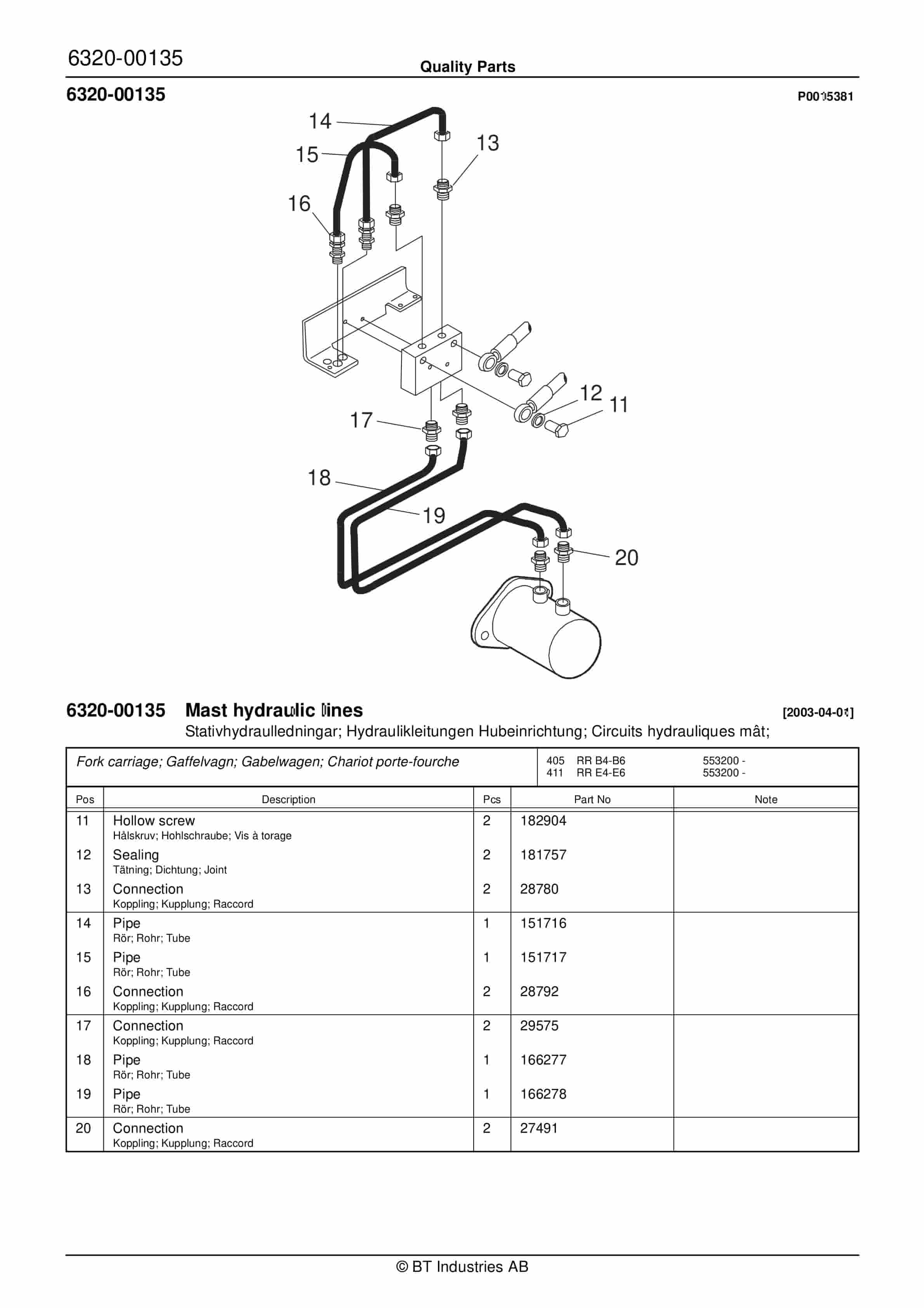 BT RR B4(C)(AC)(ACi) to RR E6(C)(AC)(ACi) Quality Parts 211647 3 BT RR B4(C)(AC)(ACi) to RR E6(C)(AC)(ACi) Quality Parts 211647 - Image 3