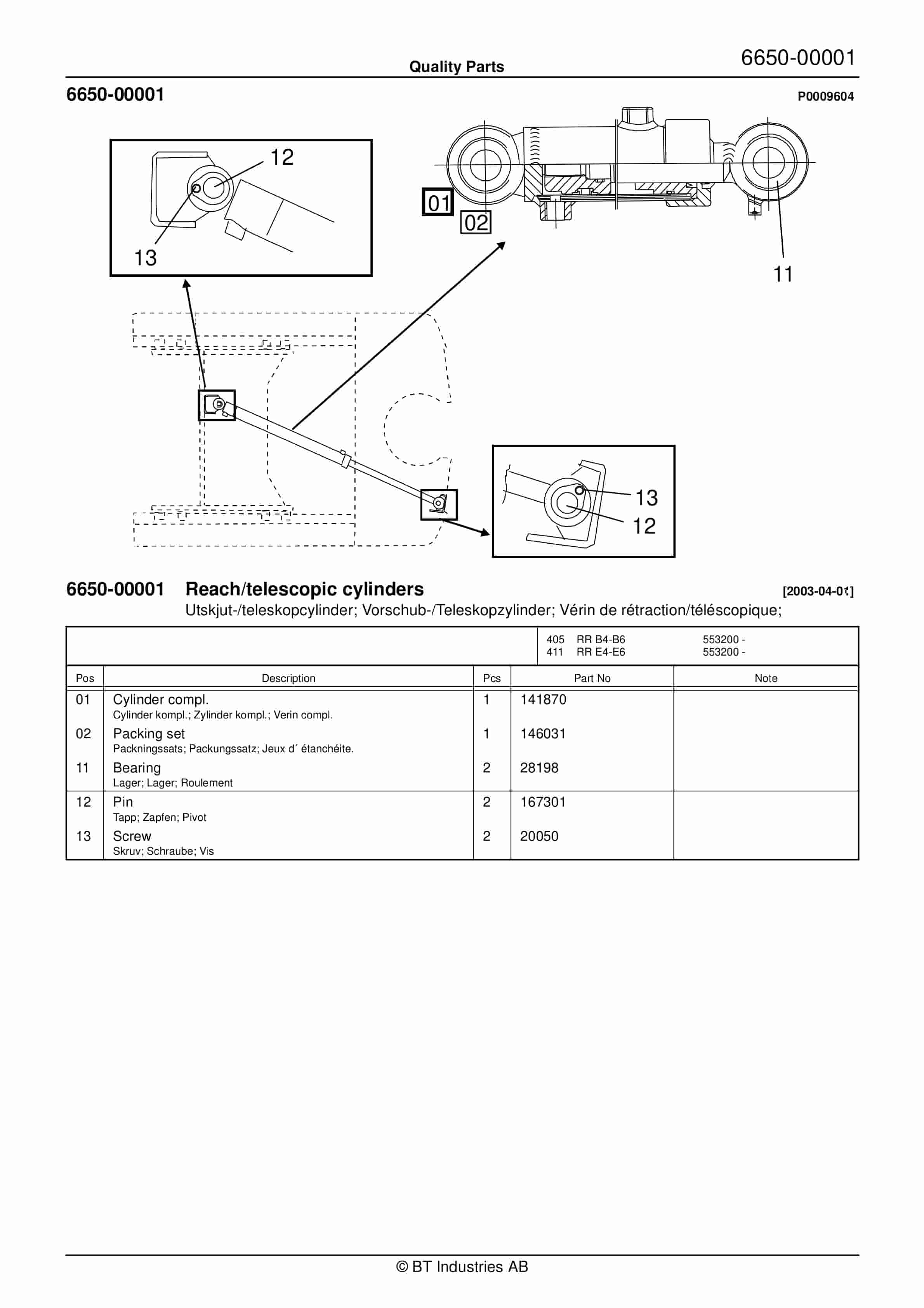 BT RR B4(C)(AC)(ACi) to RR E6(C)(AC)(ACi) Quality Parts 211647 5 BT RR B4(C)(AC)(ACi) to RR E6(C)(AC)(ACi) Quality Parts 211647 - Image 5