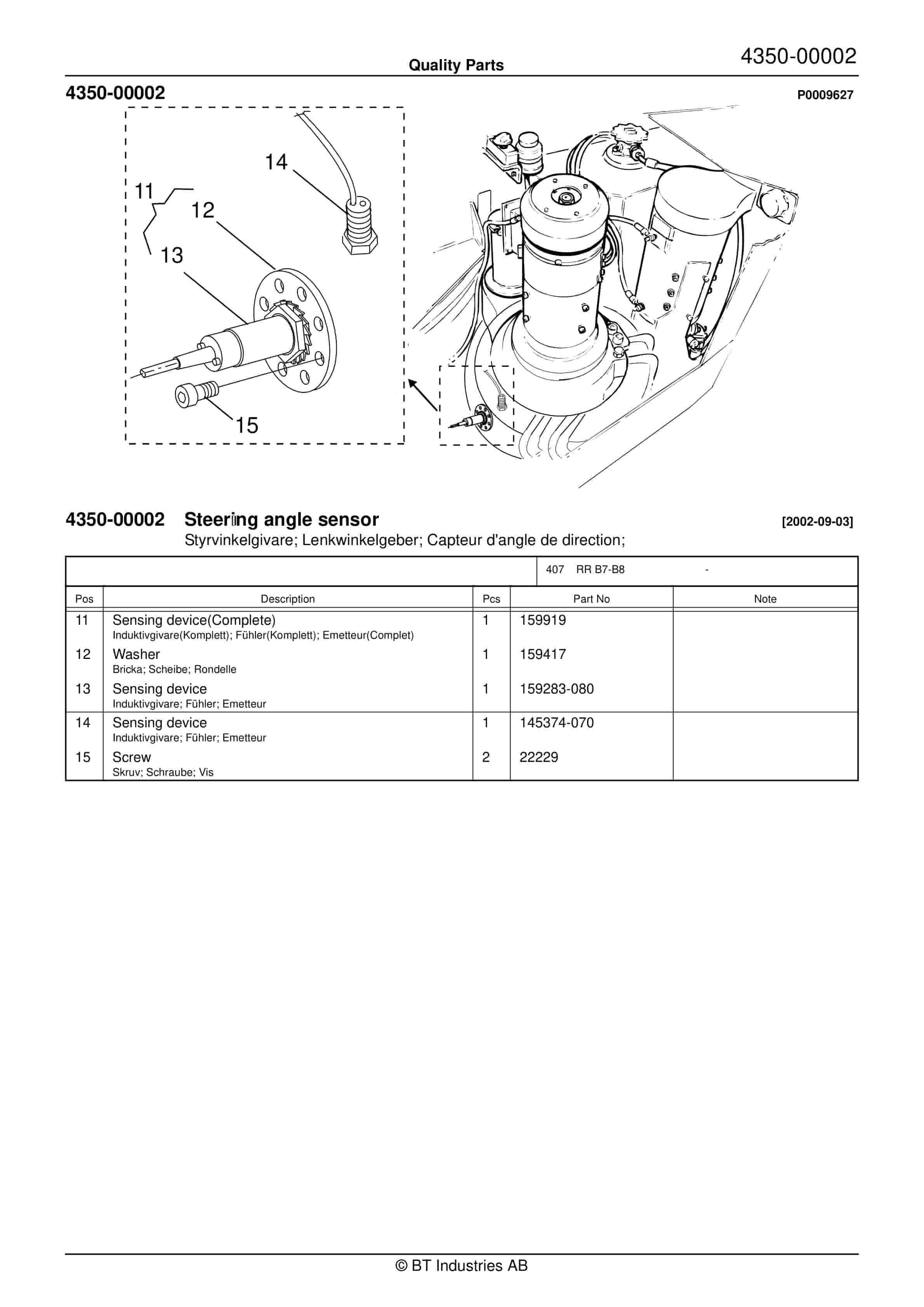 BT RR B7-B8 - C020828-4 Quality Parts 847475 2 BT RR B7-B8 - C020828-4 Quality Parts 847475 - Image 2
