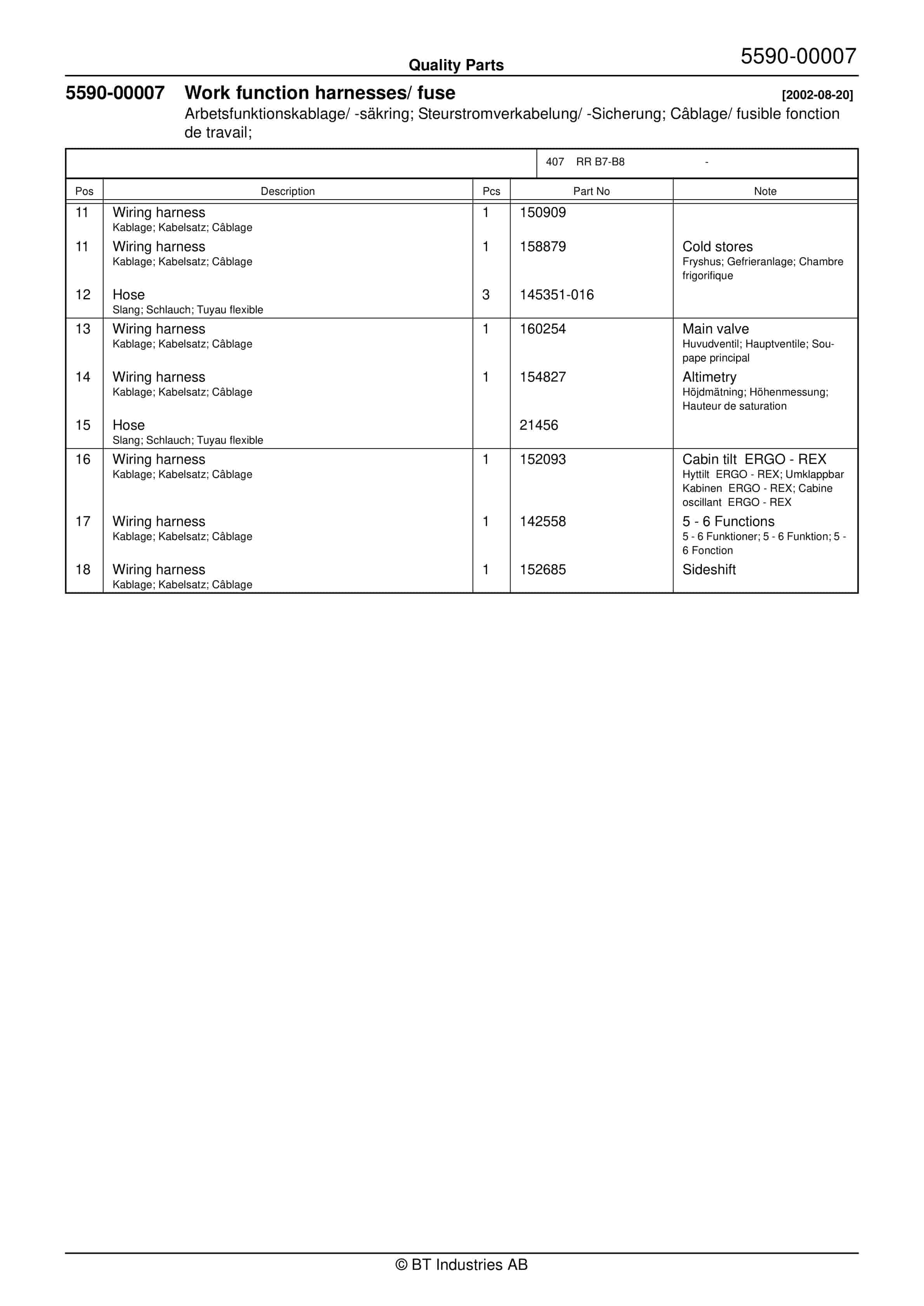 BT RR B7-B8 - C020828-4 Quality Parts 847475 3 BT RR B7-B8 - C020828-4 Quality Parts 847475 - Image 3
