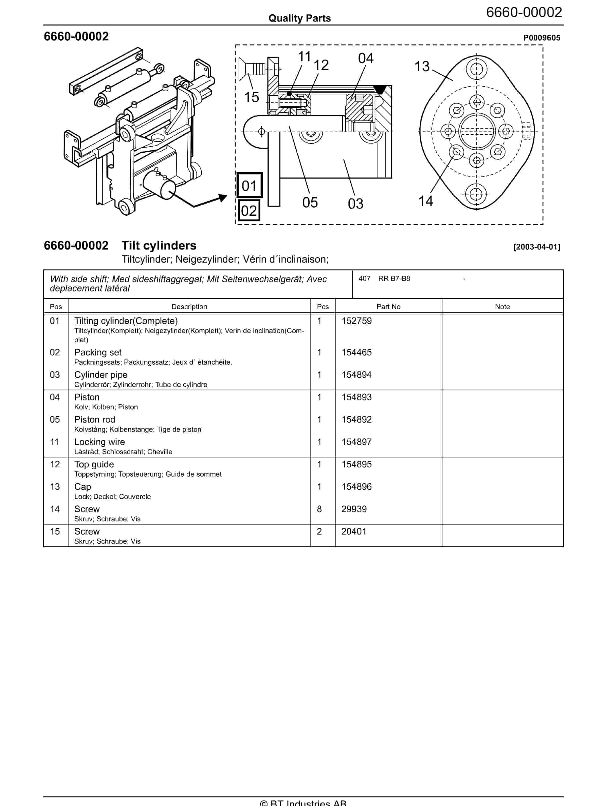 BT RR B7-B8 C030103-5 - C021011-0 - C030630-4 Quality Parts 847628 5 BT RR B7-B8 C030103-5 - C021011-0 - C030630-4 Quality Parts 847628 - Image 5