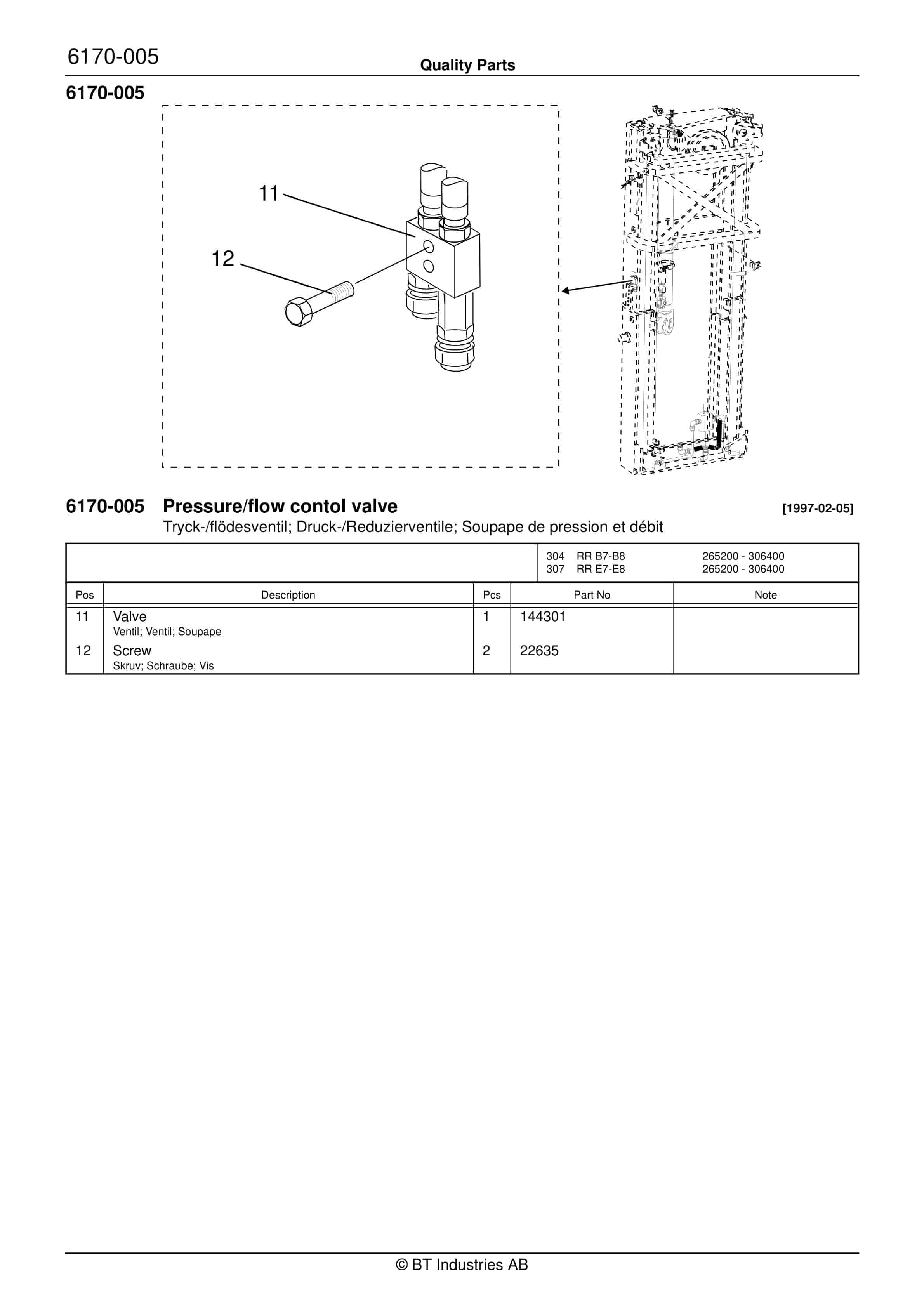 BT RR B7, RR B8, RR E7, RR E8(C), RR 14(DC) Quality Parts 153099 4 BT RR B7, RR B8, RR E7, RR E8(C), RR 14(DC) Quality Parts 153099 - Image 4