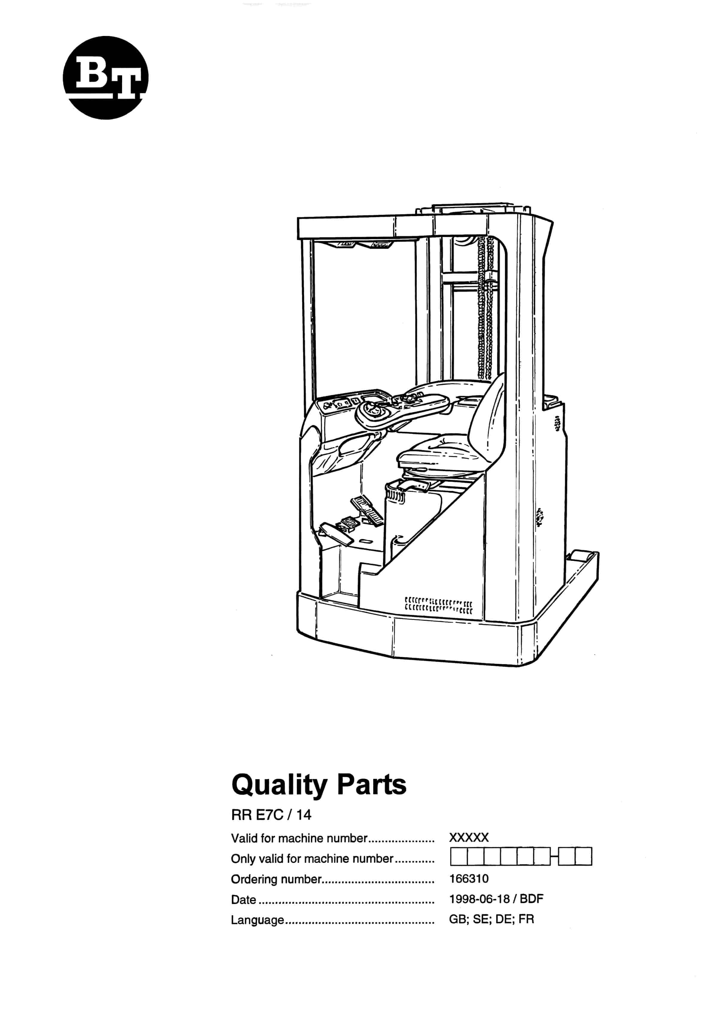 BT RR E7C-14 Quality Parts 166310 1 BT RR E7C-14 Quality Parts 166310