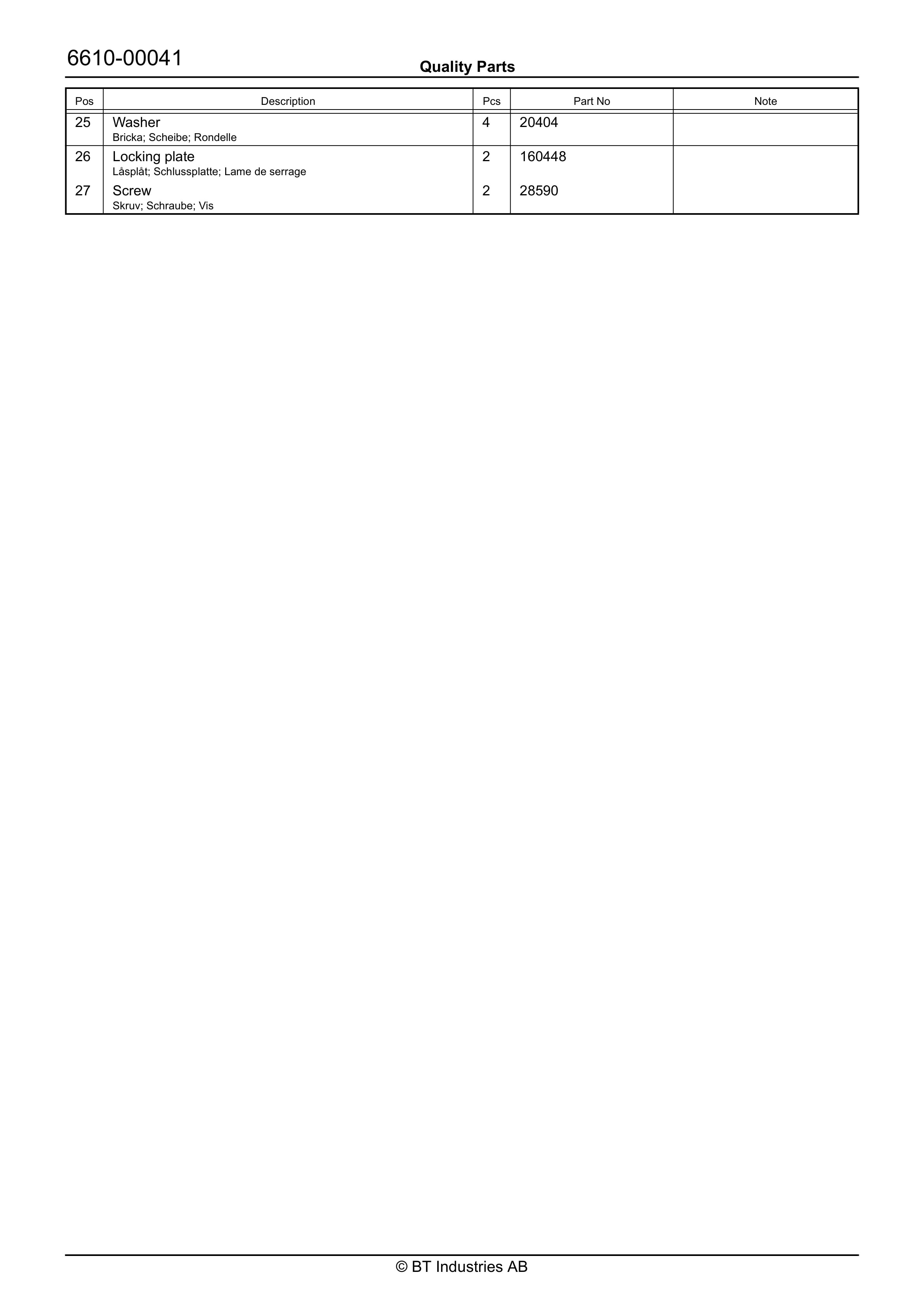 BT RR M12, RR M12C Quality Parts 217058 5 BT RR M12, RR M12C Quality Parts 217058 - Image 5