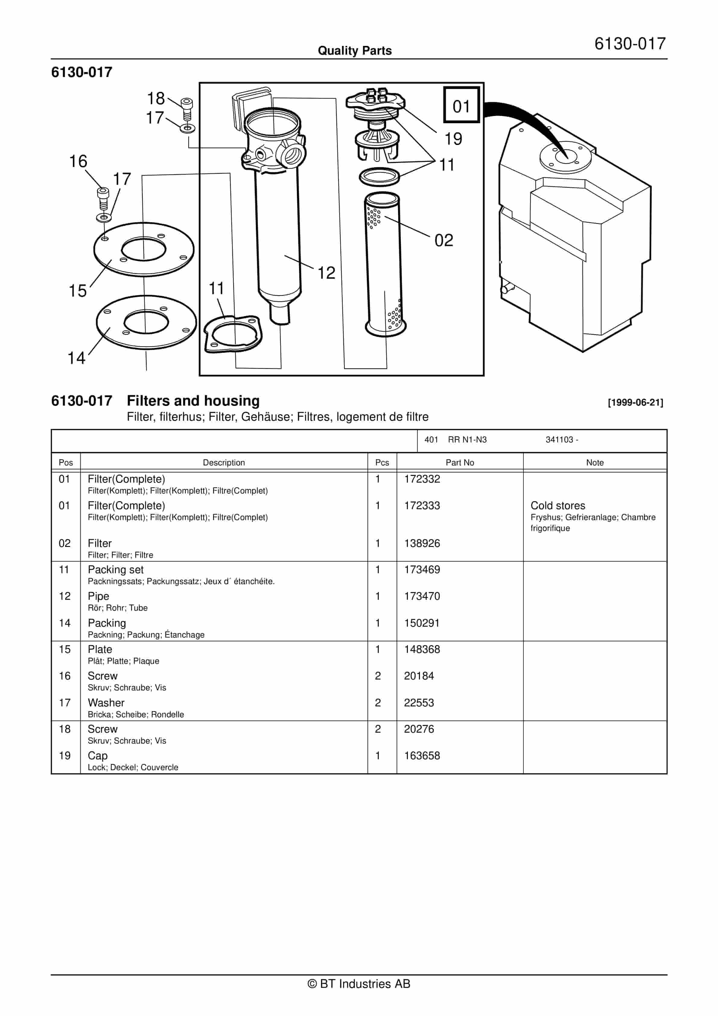 BT RR N1, RR N2, RR N3(C)-15(AC)(ACi) Quality Parts 180022 2 BT RR N1, RR N2, RR N3(C)-15(AC)(ACi) Quality Parts 180022 - Image 2