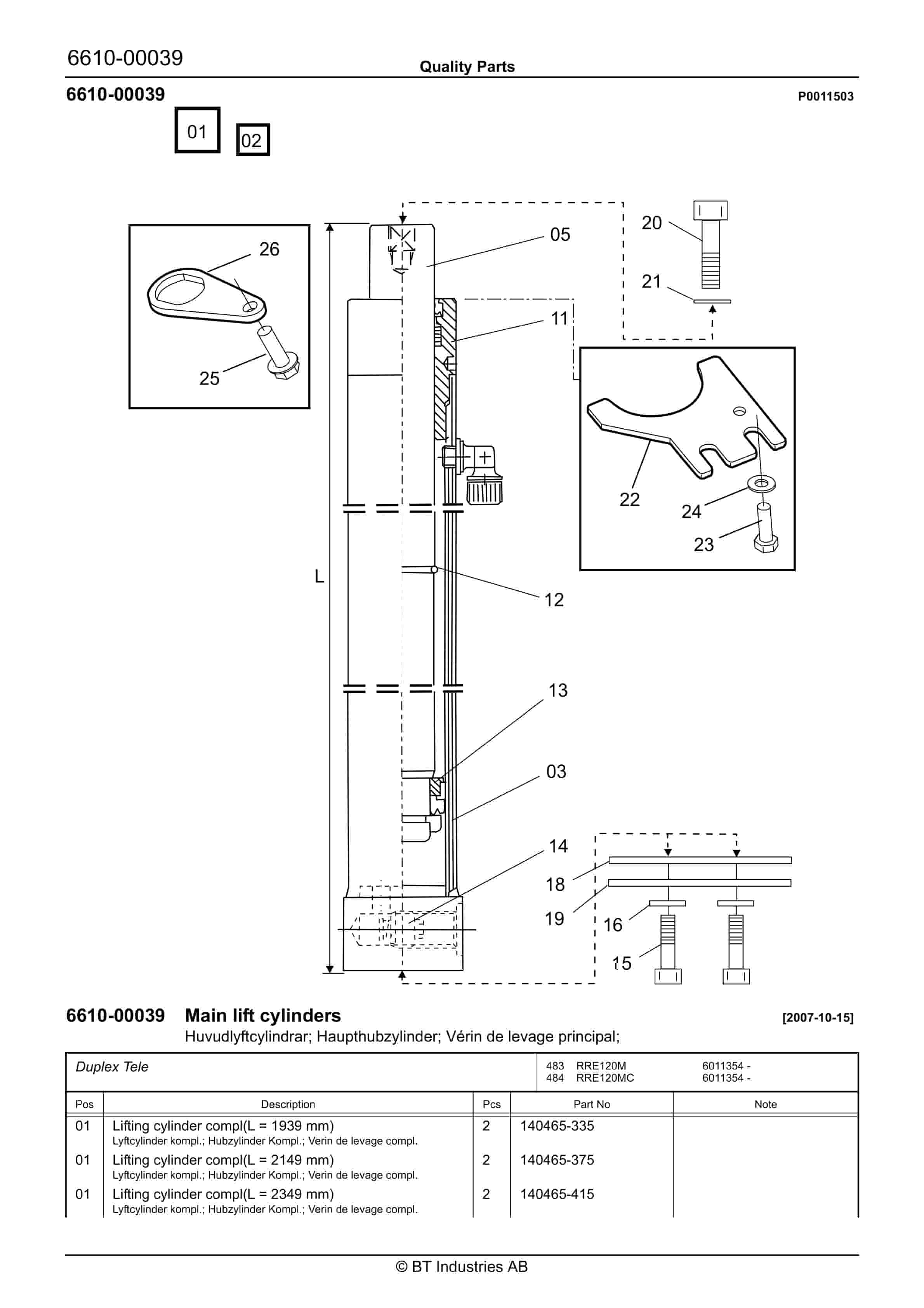 BT RRE120M, RRE120MC Quality Parts 252321 3 BT RRE120M, RRE120MC Quality Parts 252321 - Image 3