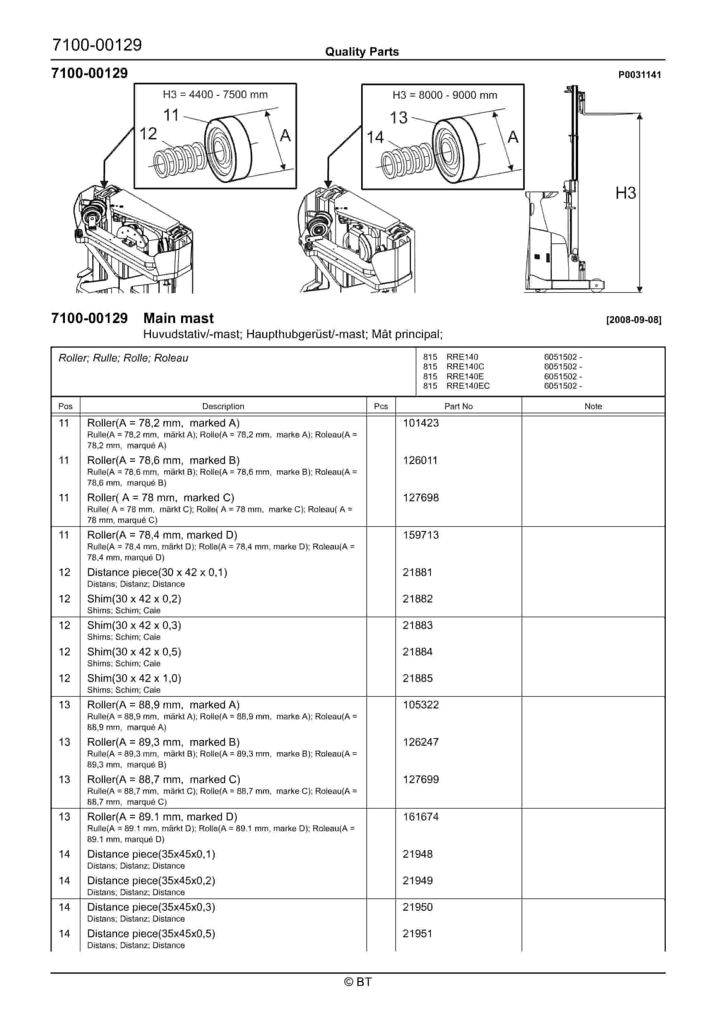 BT RRE140, RRE140C, RRE140E, RRE140EC Quality Parts 7503868 5 BT RRE140, RRE140C, RRE140E, RRE140EC Quality Parts 7503868 - Image 5