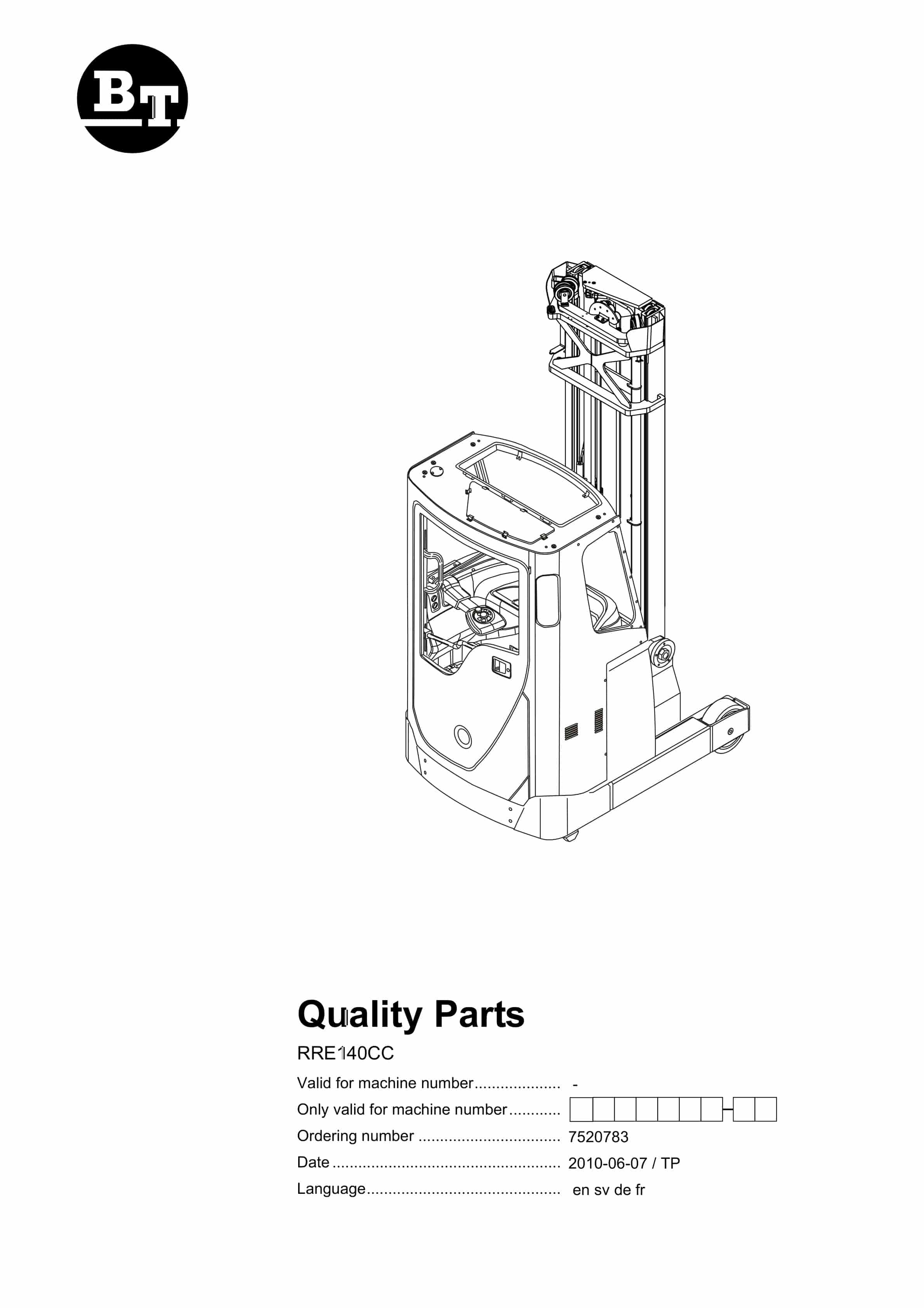 BT RRE140CC Quality Parts 7520783 1 BT RRE140CC Quality Parts 7520783