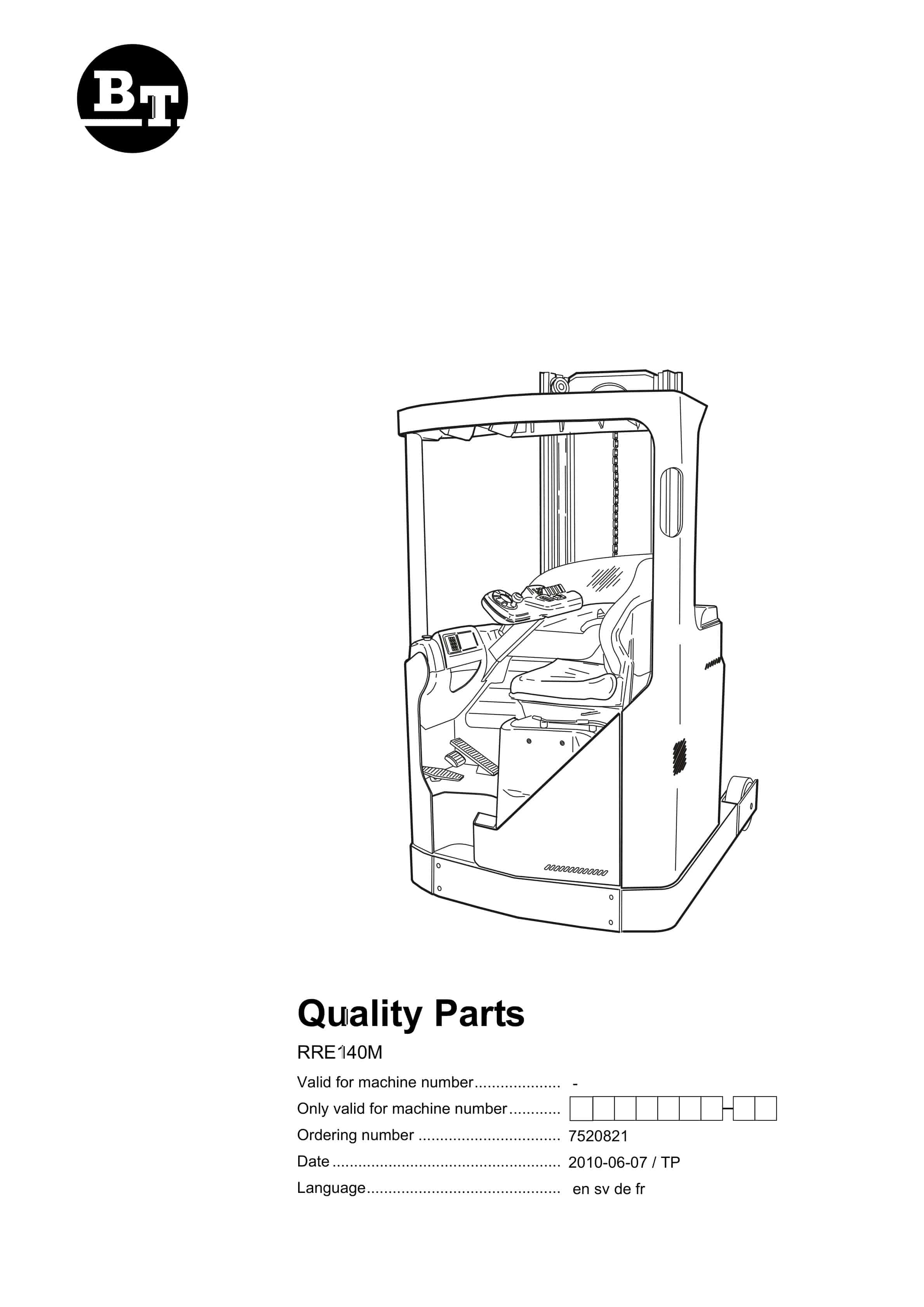 BT RRE140M Quality Parts 7520821