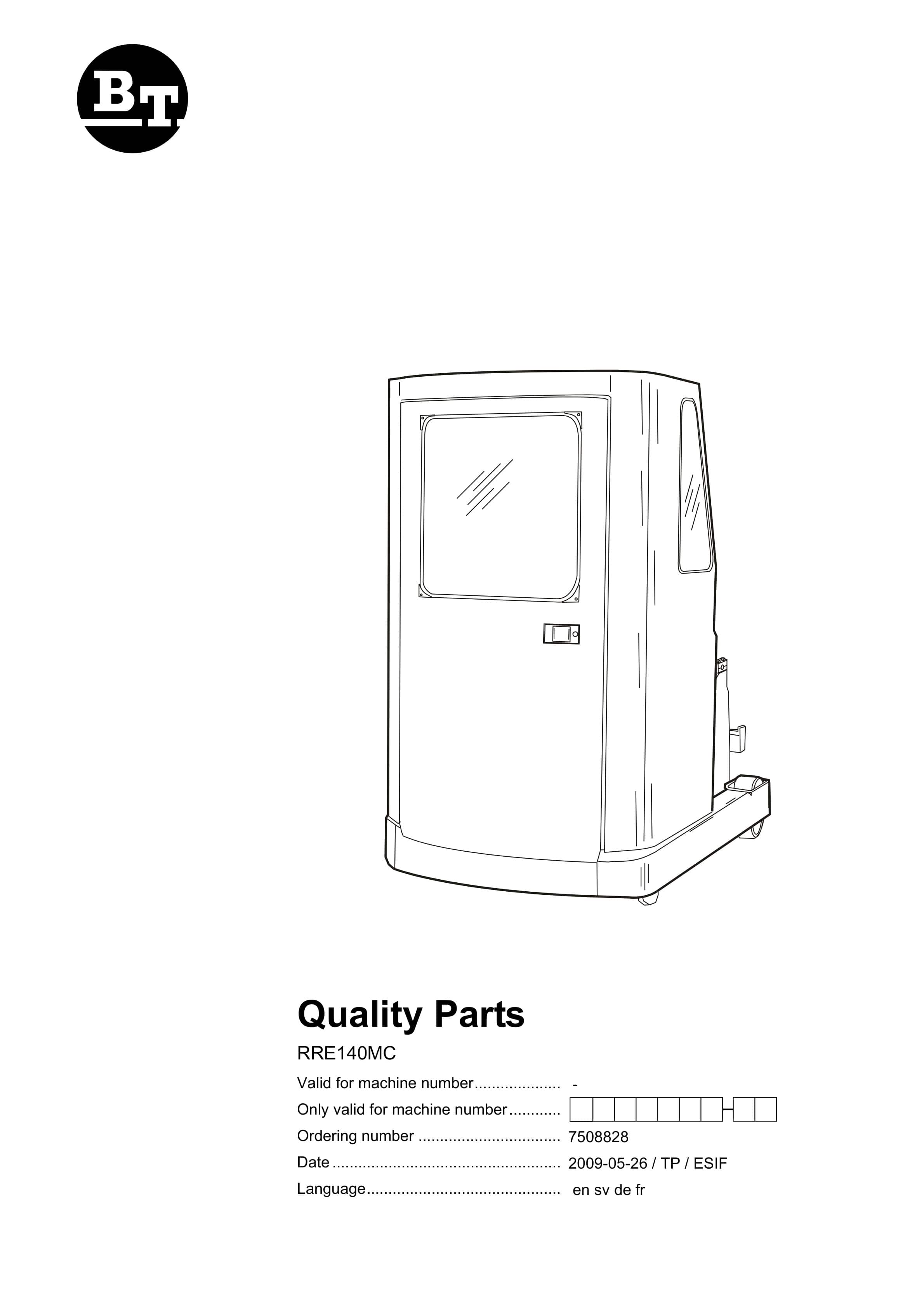 BT RRE140MC Quality Parts 7508828