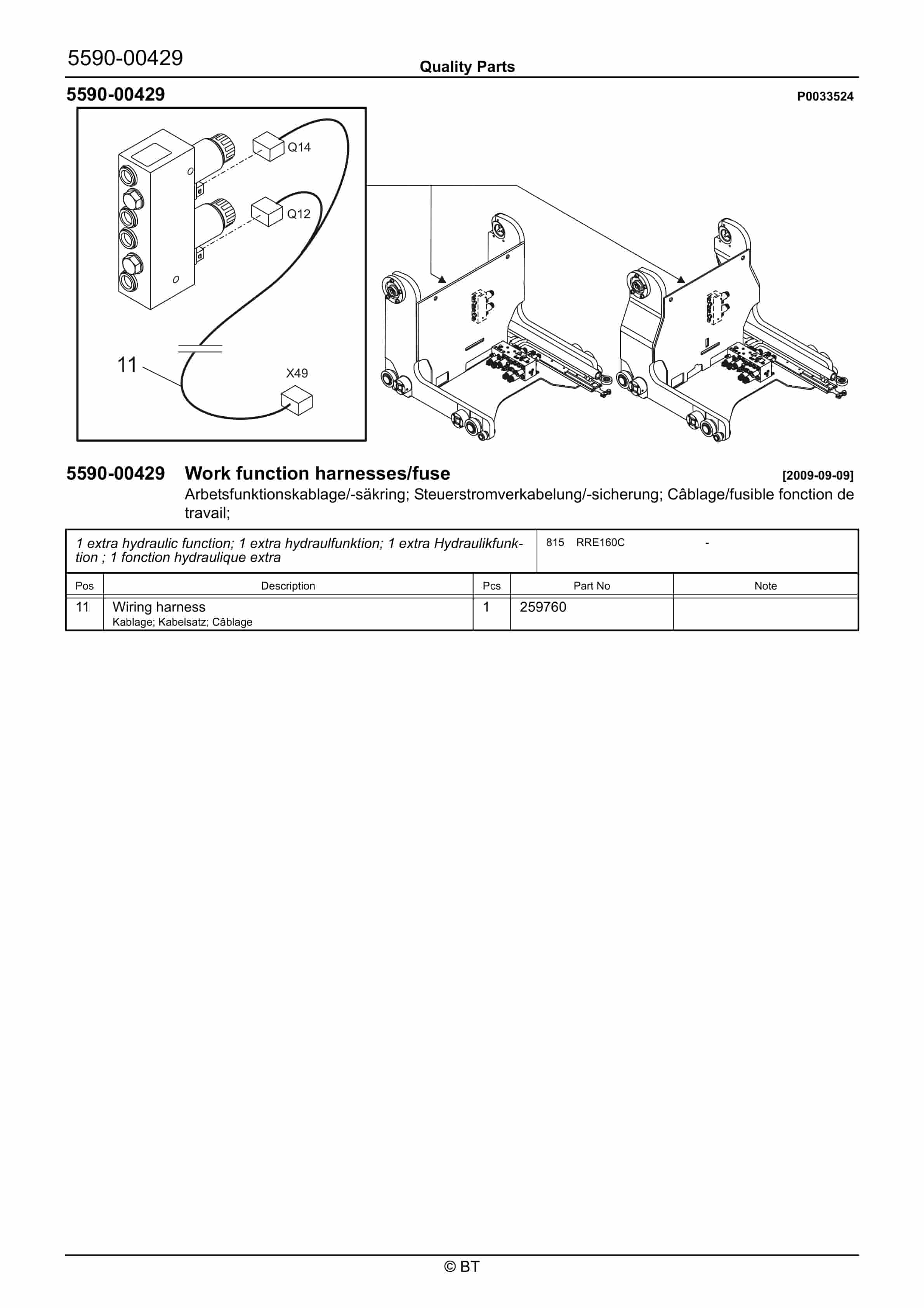 Alternative view of BT RRE160C Quality Parts 7514742