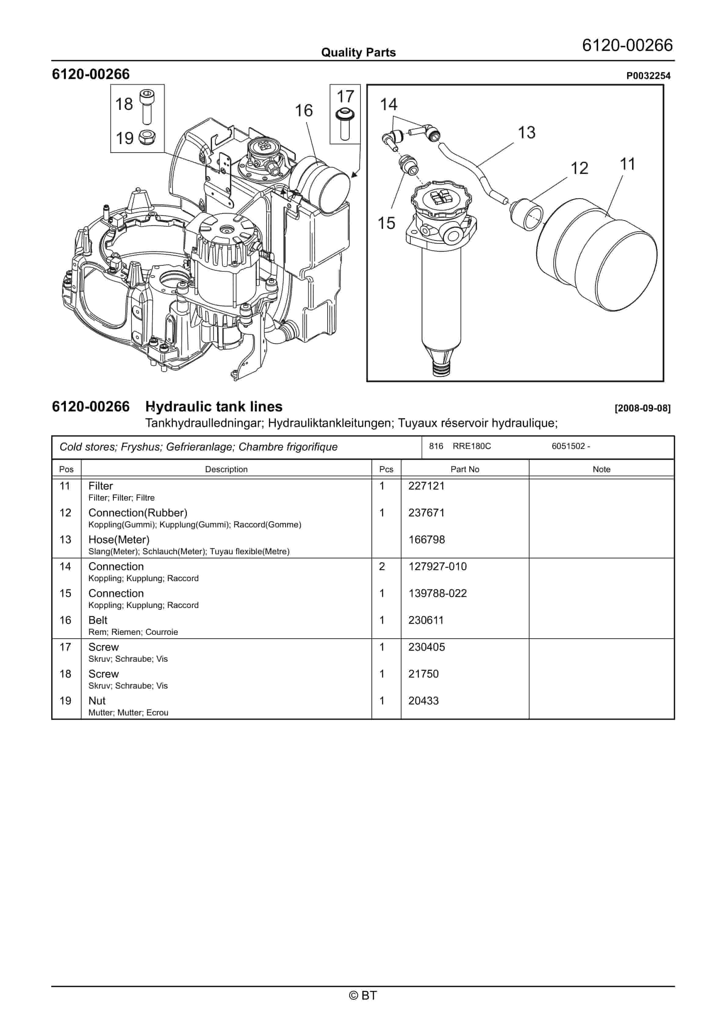 BT RRE180, RRE180C, RRE180E, RRE180EC Quality Parts 262268 3 BT RRE180, RRE180C, RRE180E, RRE180EC Quality Parts 262268 - Image 3