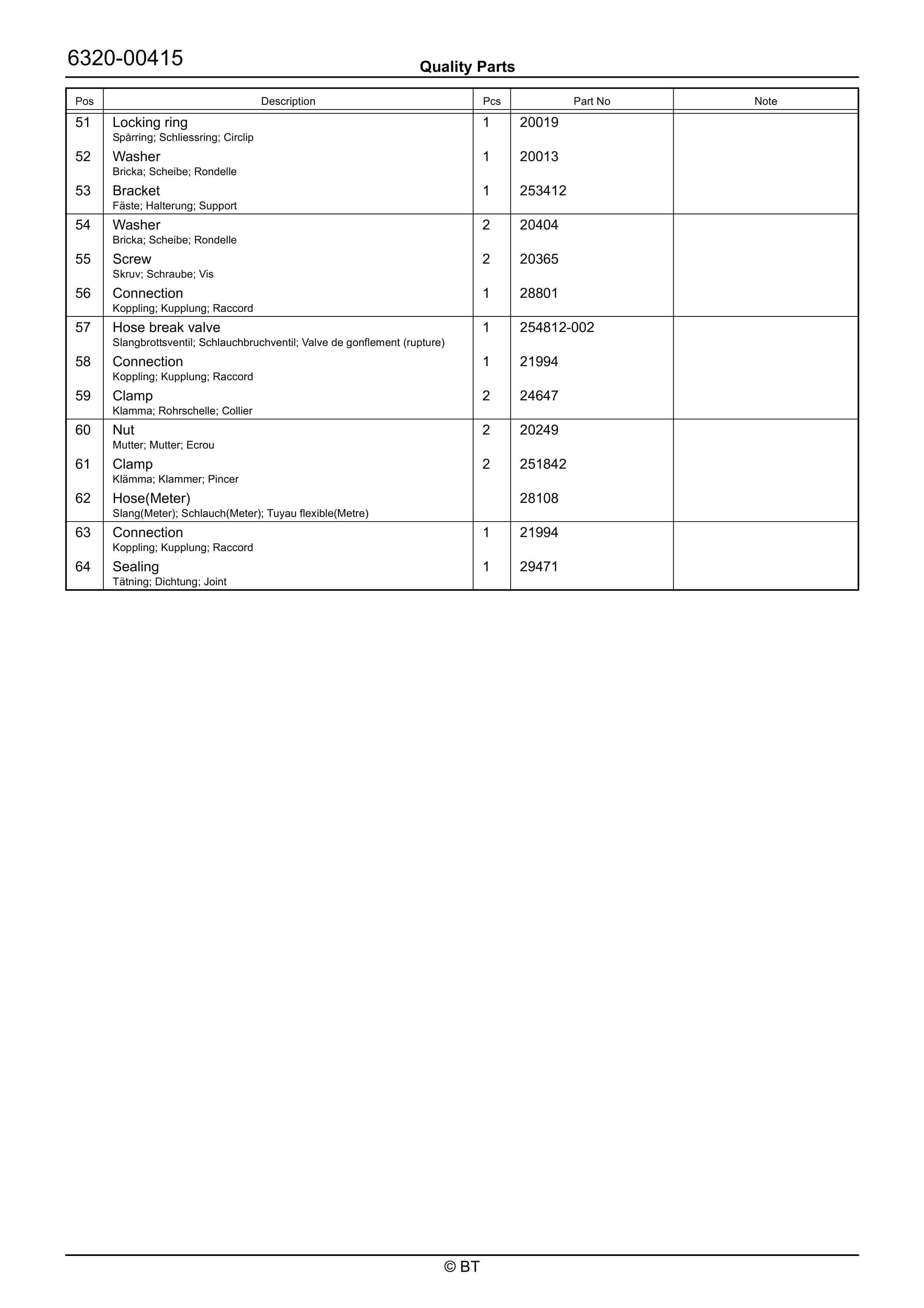 BT RRE180, RRE180C, RRE180E, RRE180EC Quality Parts 262268 4 BT RRE180, RRE180C, RRE180E, RRE180EC Quality Parts 262268 - Image 4