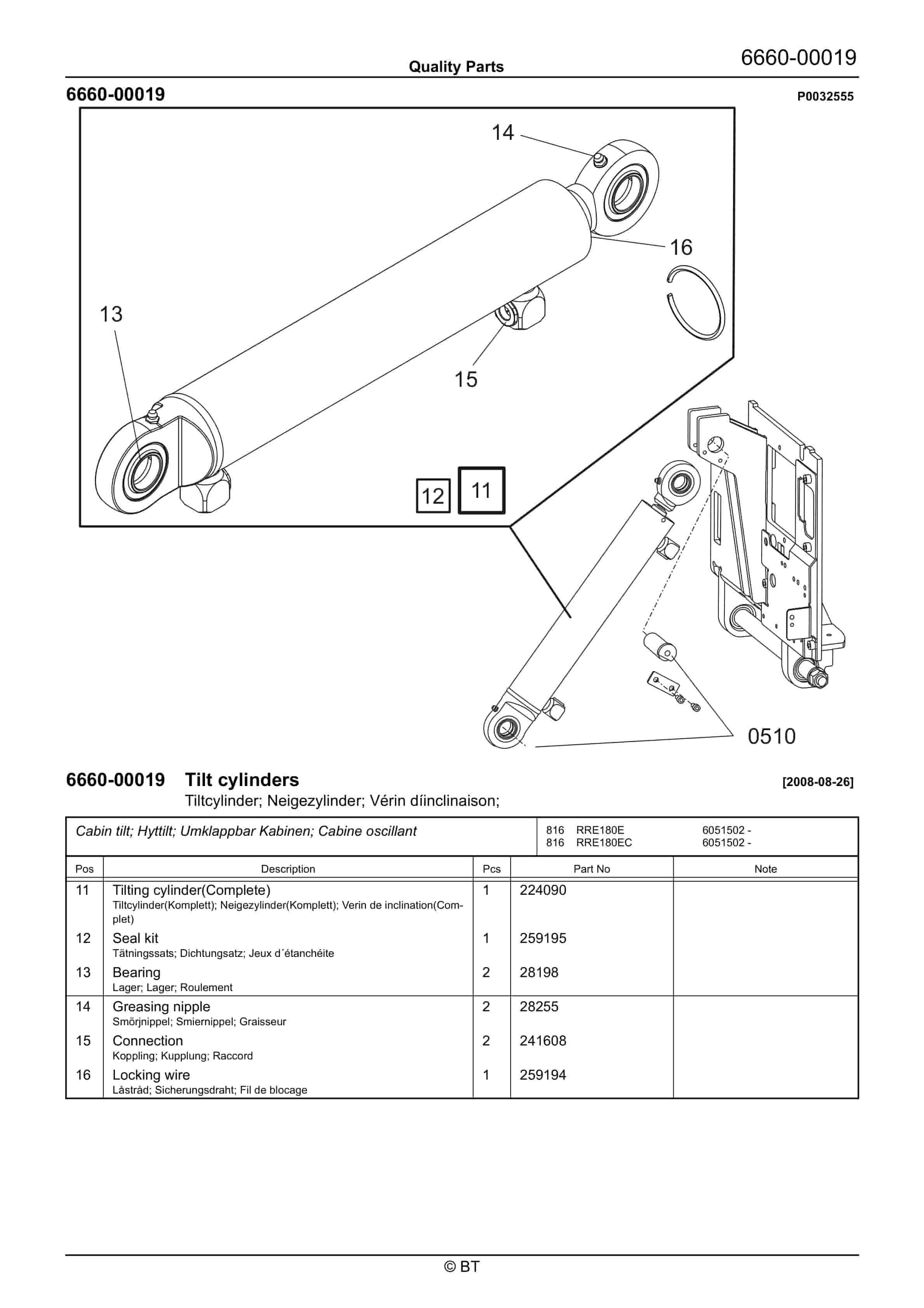 BT RRE180, RRE180C, RRE180E, RRE180EC Quality Parts 262268 5 BT RRE180, RRE180C, RRE180E, RRE180EC Quality Parts 262268 - Image 5