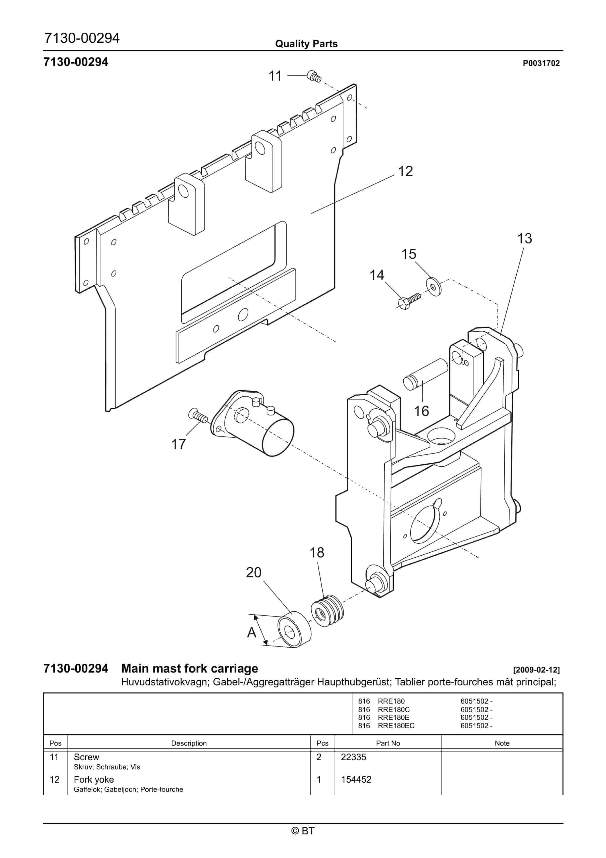 BT RRE180, RRE180C, RRE180E, RRE180EC Quality Parts 7520660 5 BT RRE180, RRE180C, RRE180E, RRE180EC Quality Parts 7520660 - Image 5