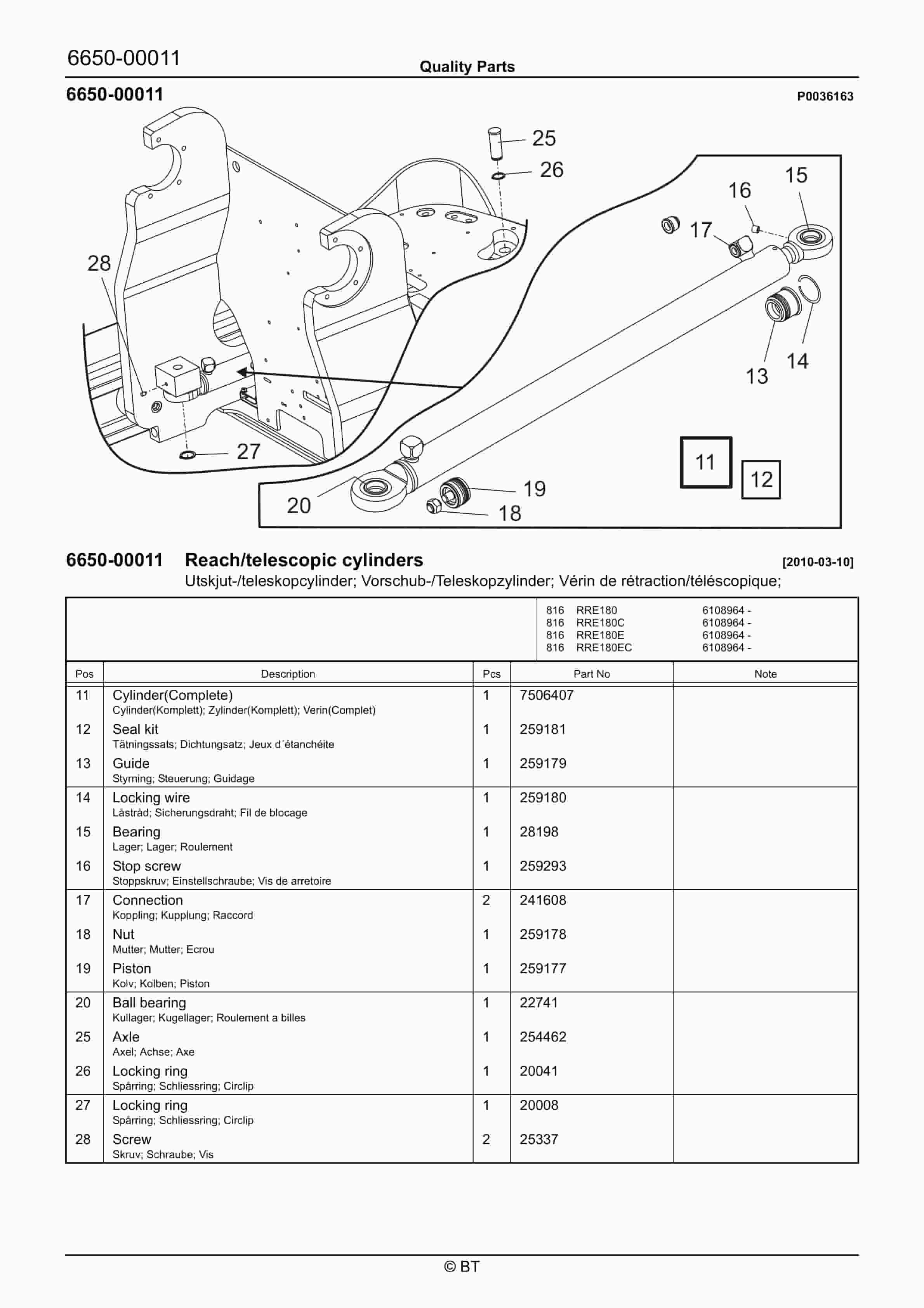 BT RRE180, RRE180C, RRE180E, RRE180EC Quality Parts 7529272 4 BT RRE180, RRE180C, RRE180E, RRE180EC Quality Parts 7529272 - Image 4