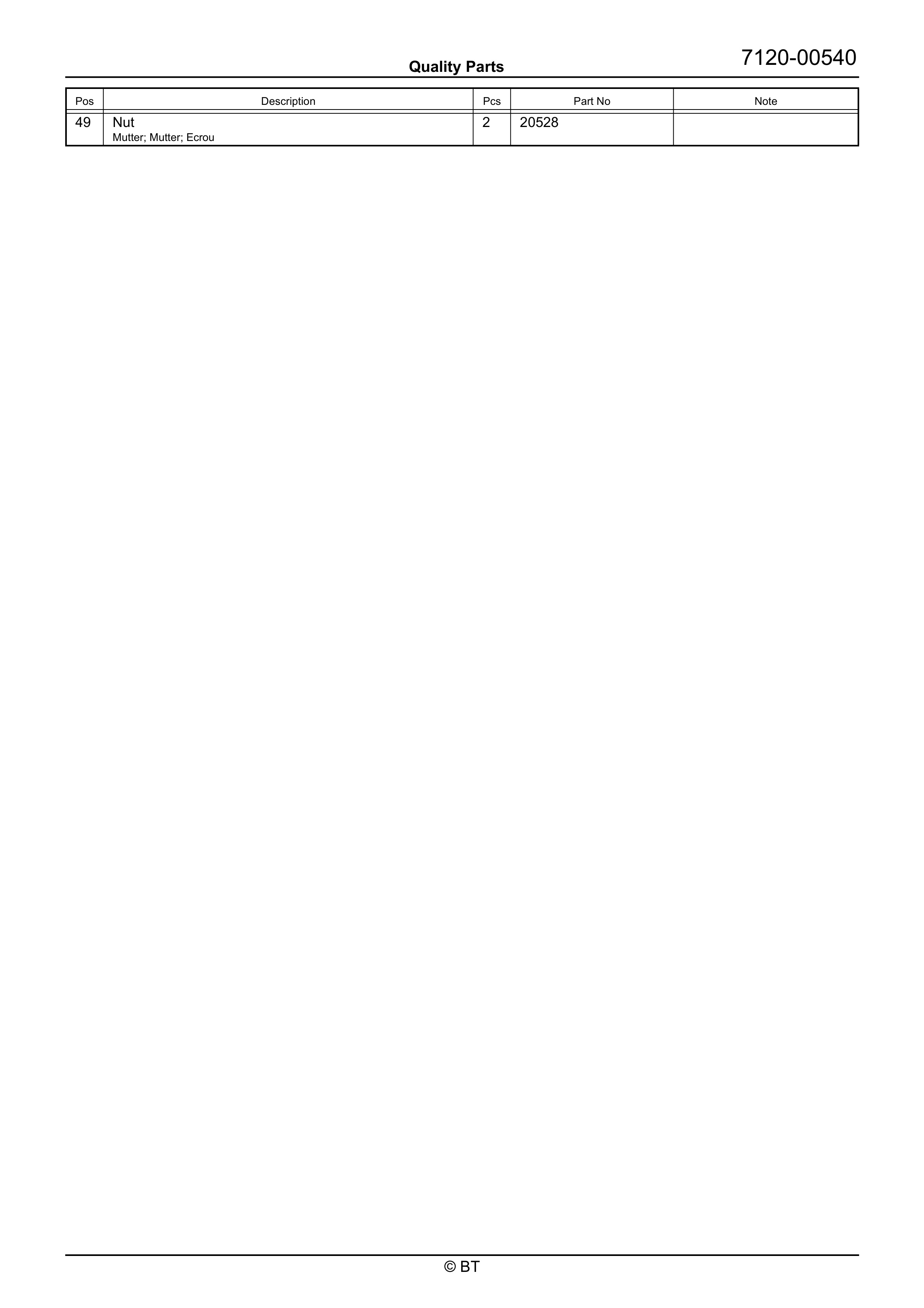 BT RRE180E Quality Parts 7519030 5 BT RRE180E Quality Parts 7519030 - Image 5