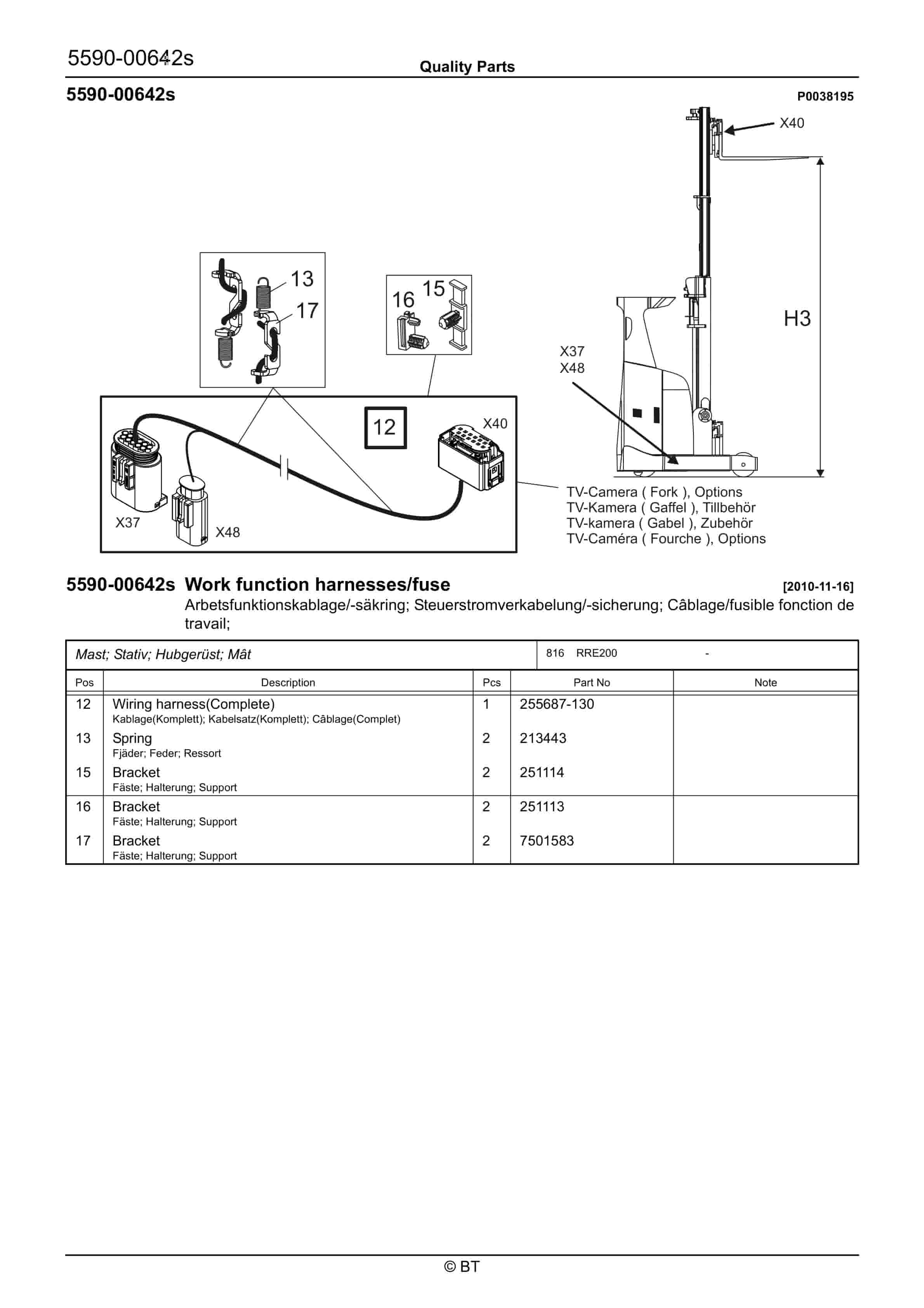 BT RRE200 Quality Parts 7526054 2 BT RRE200 Quality Parts 7526054 - Image 2