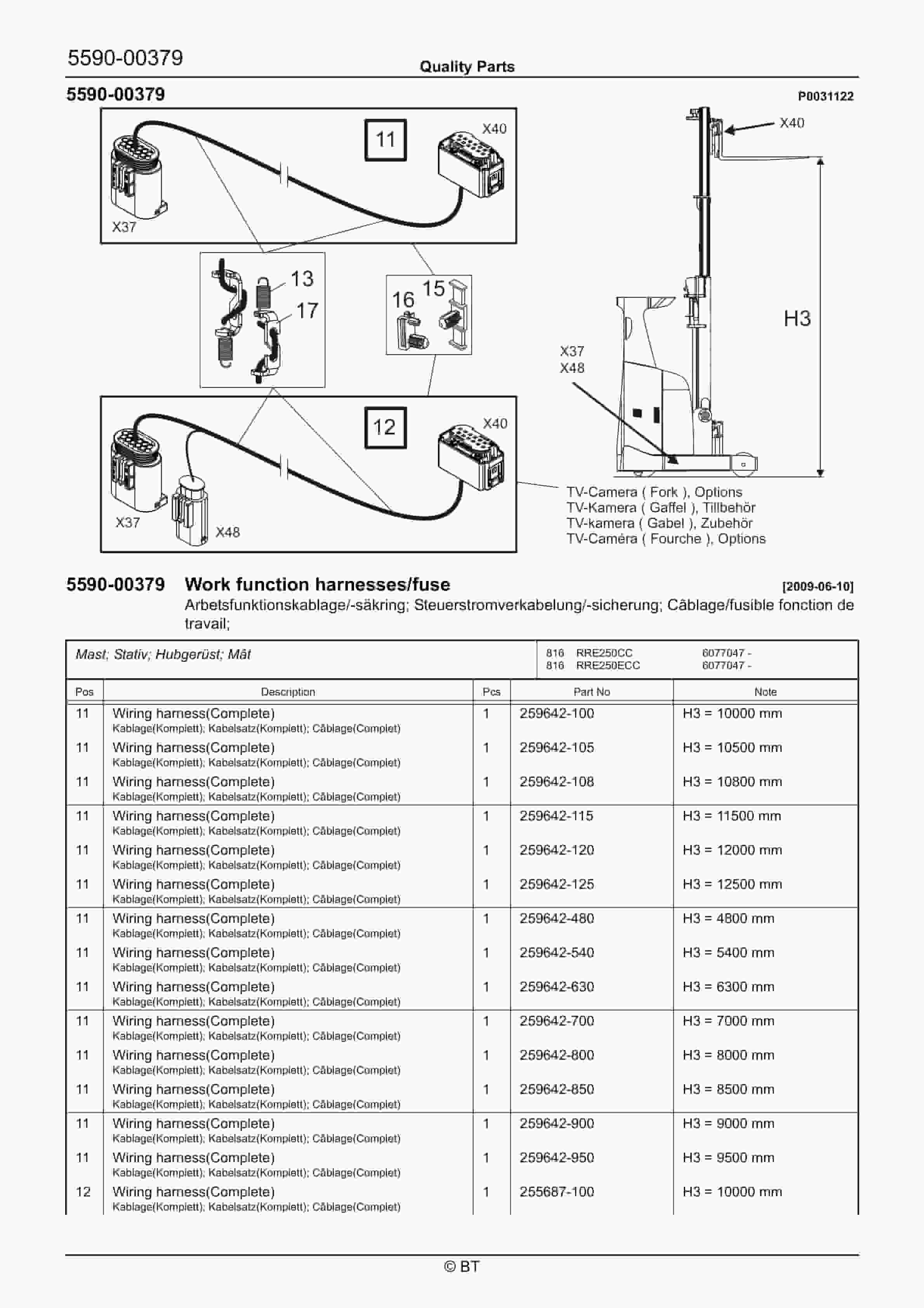 BT RRE250CC, RRE250ECC Quality Parts 7511751 2 BT RRE250CC, RRE250ECC Quality Parts 7511751 - Image 2
