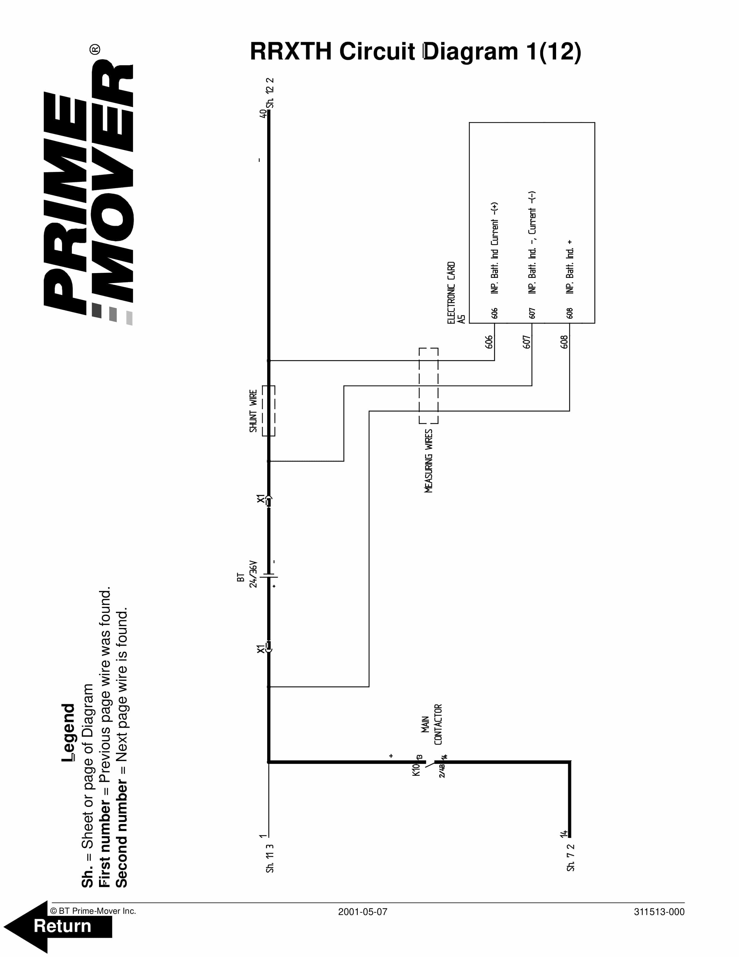 BT RRXTH Circuit Diagram 311513-000