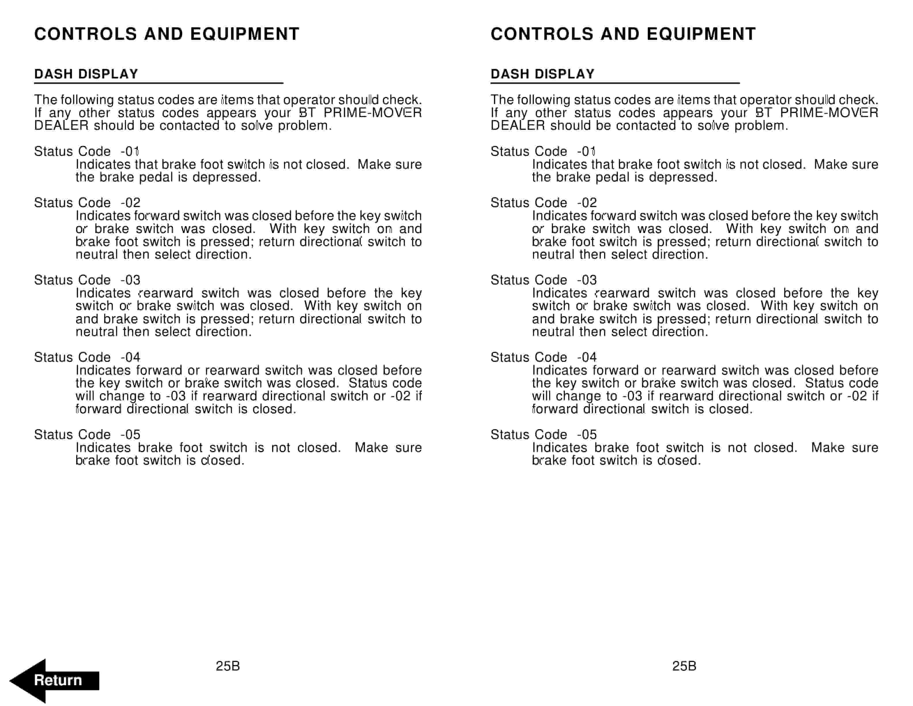 Alternative view of BT RS-40C Electric Straddle Truck Operator Manual 301039-001