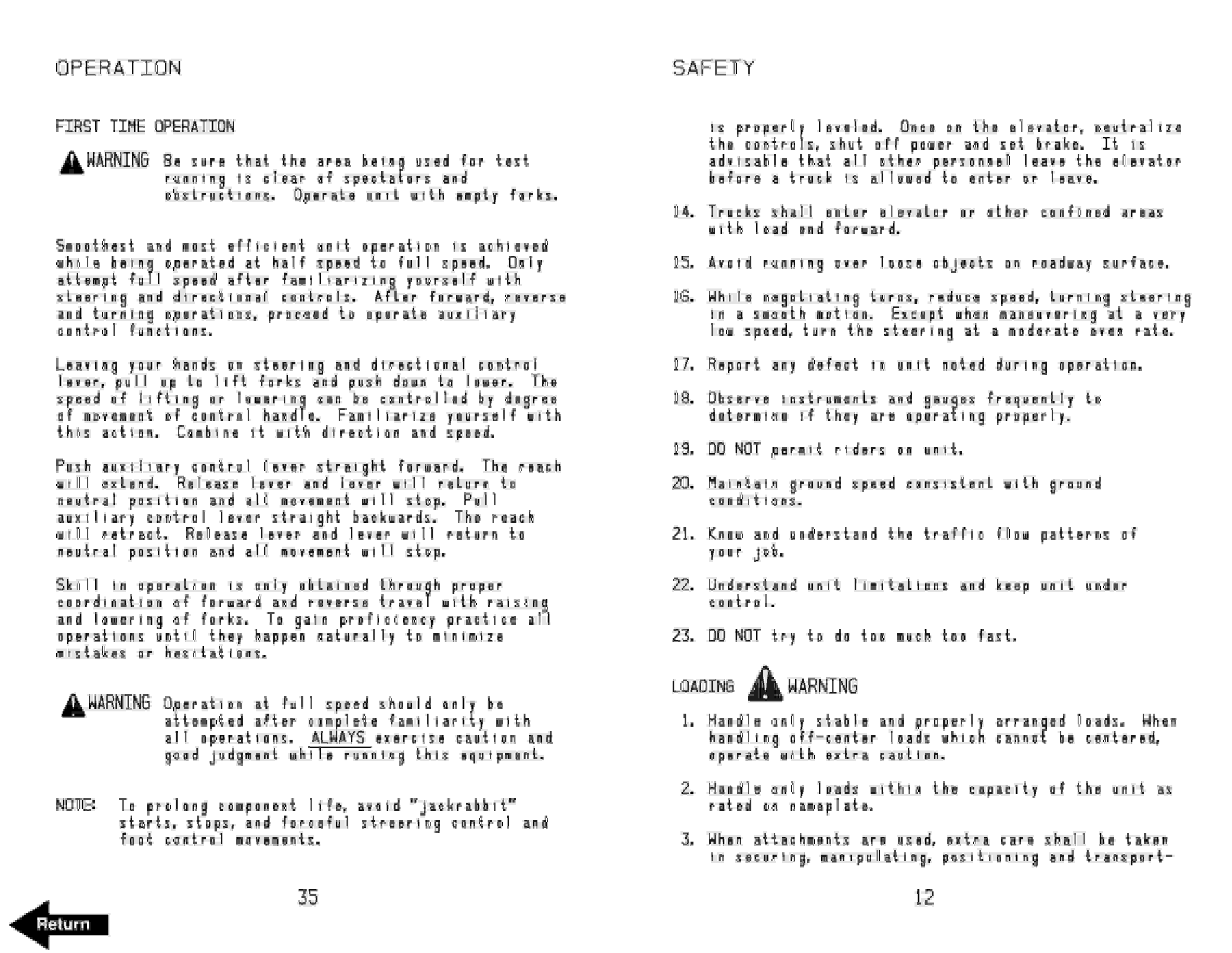 Alternative view of BT RS-40C Straddle Truck Operator Manual 301039-000