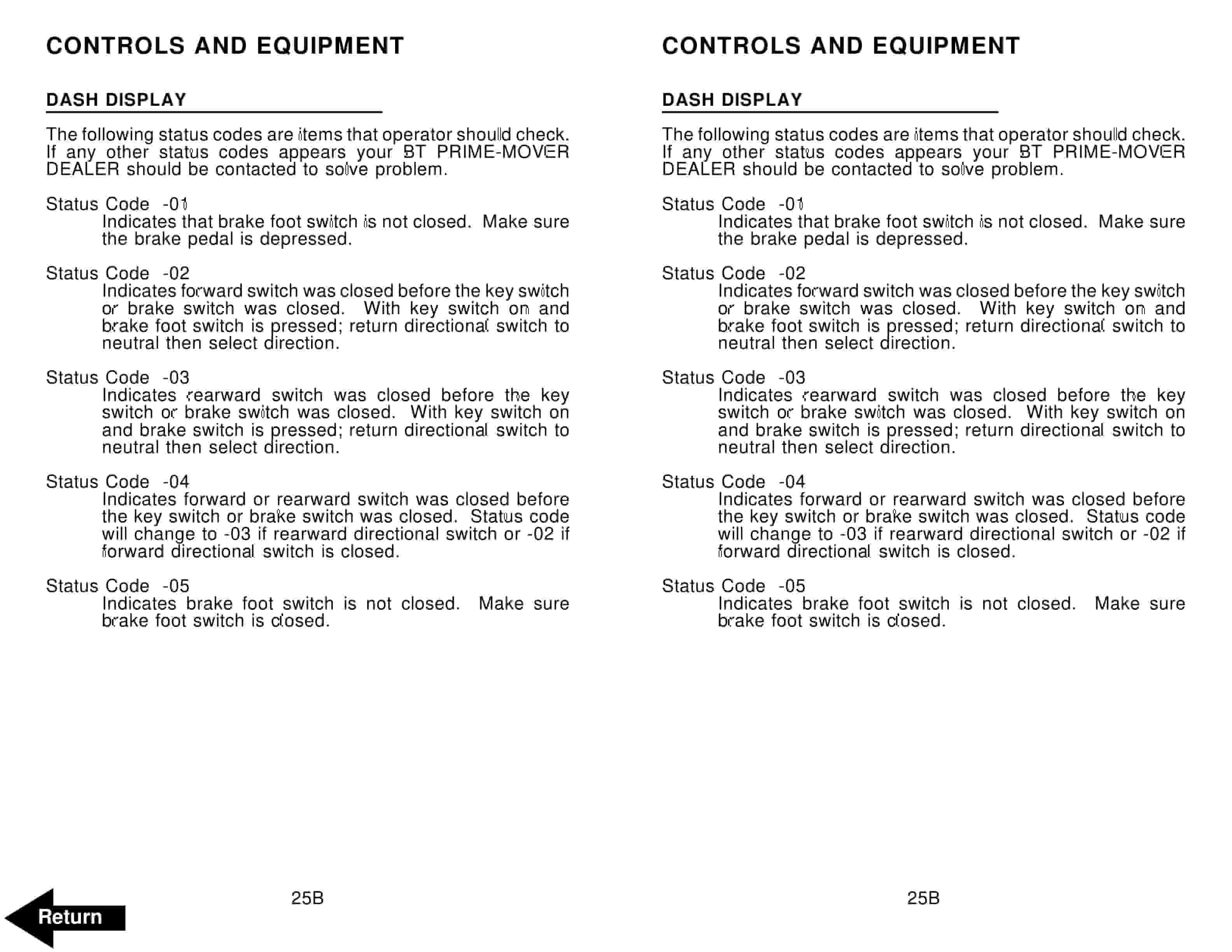 Alternative view of BT RS-50B Electric Straddle Truck Operator Manual 301041-001