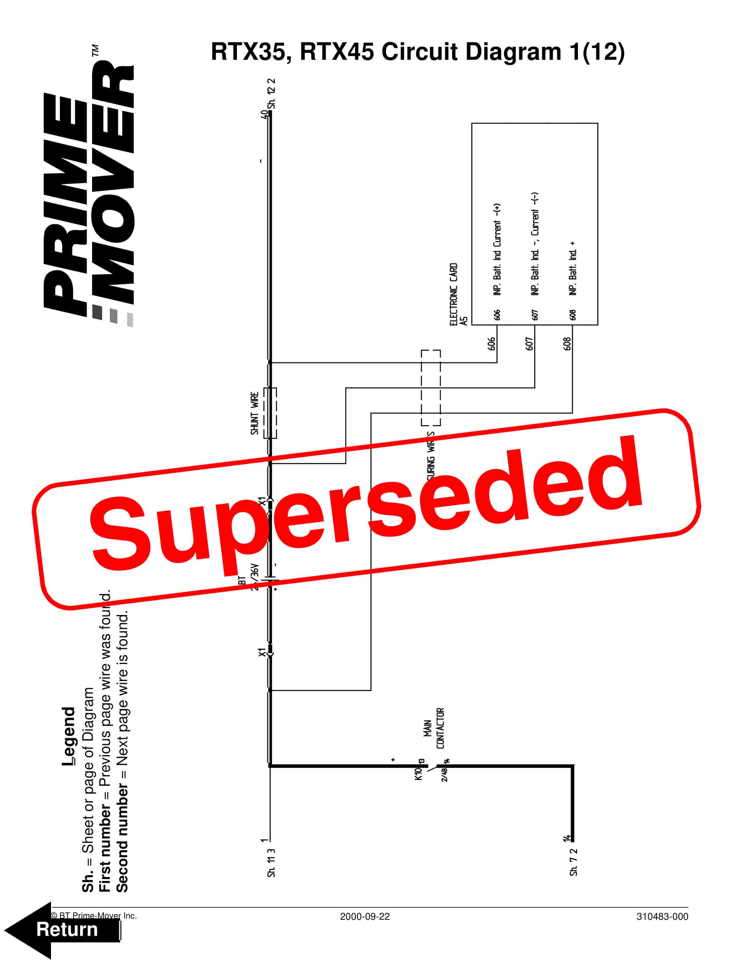 BT RTX35, RTX45 Circuit Diagram 310483-000