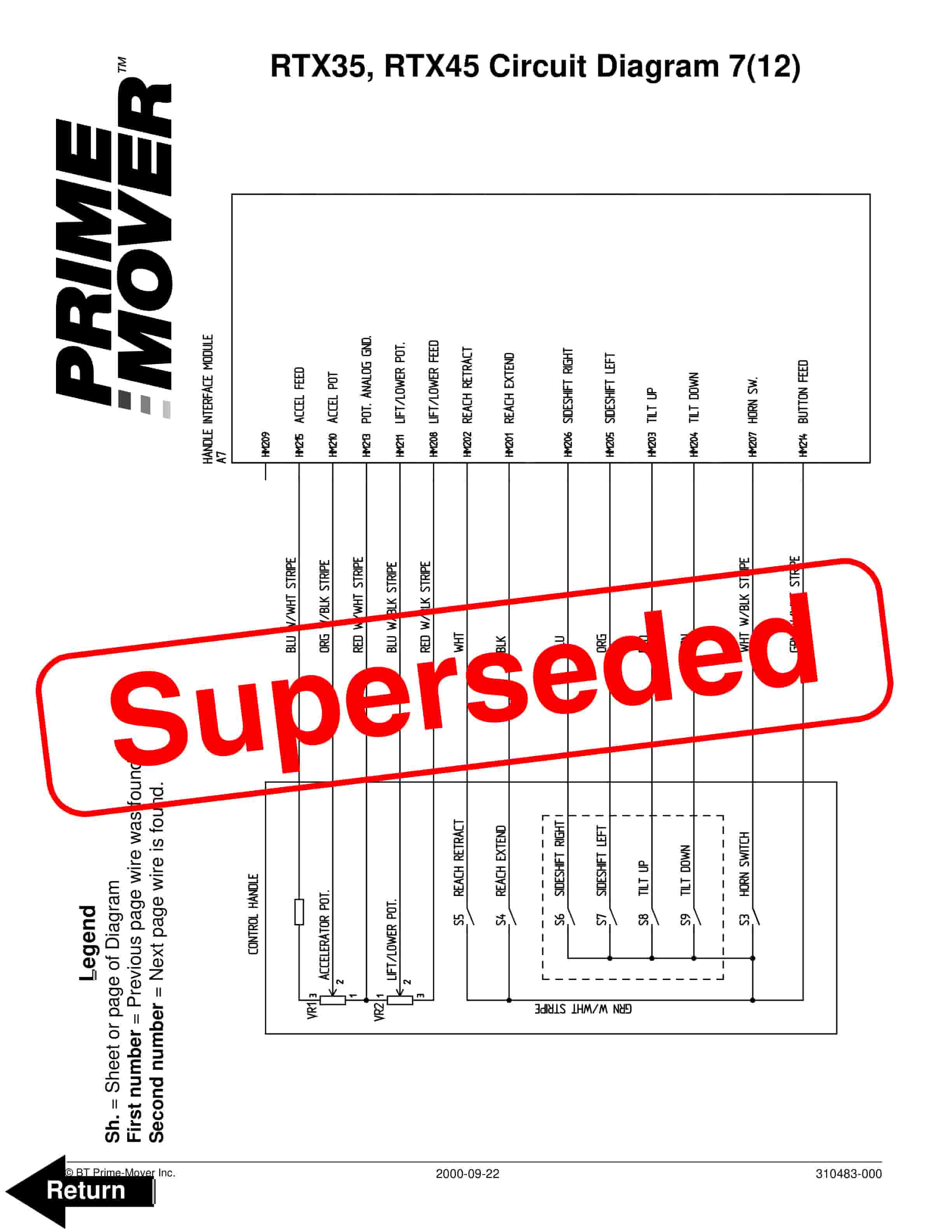 BT RTX35, RTX45 Circuit Diagram 310483-000-2
