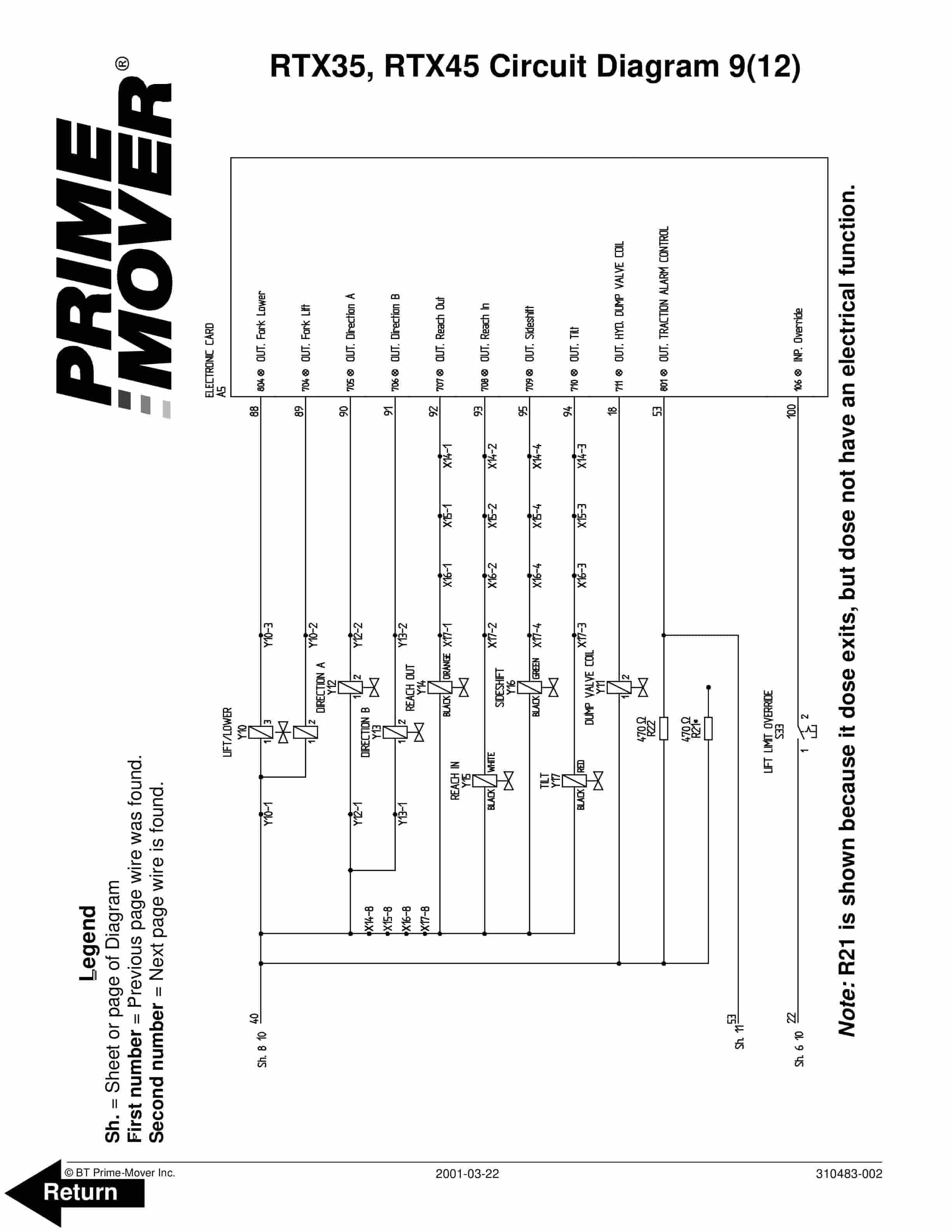 Alternative view of BT RTX35, RTX45 Circuit Diagram 310483-002