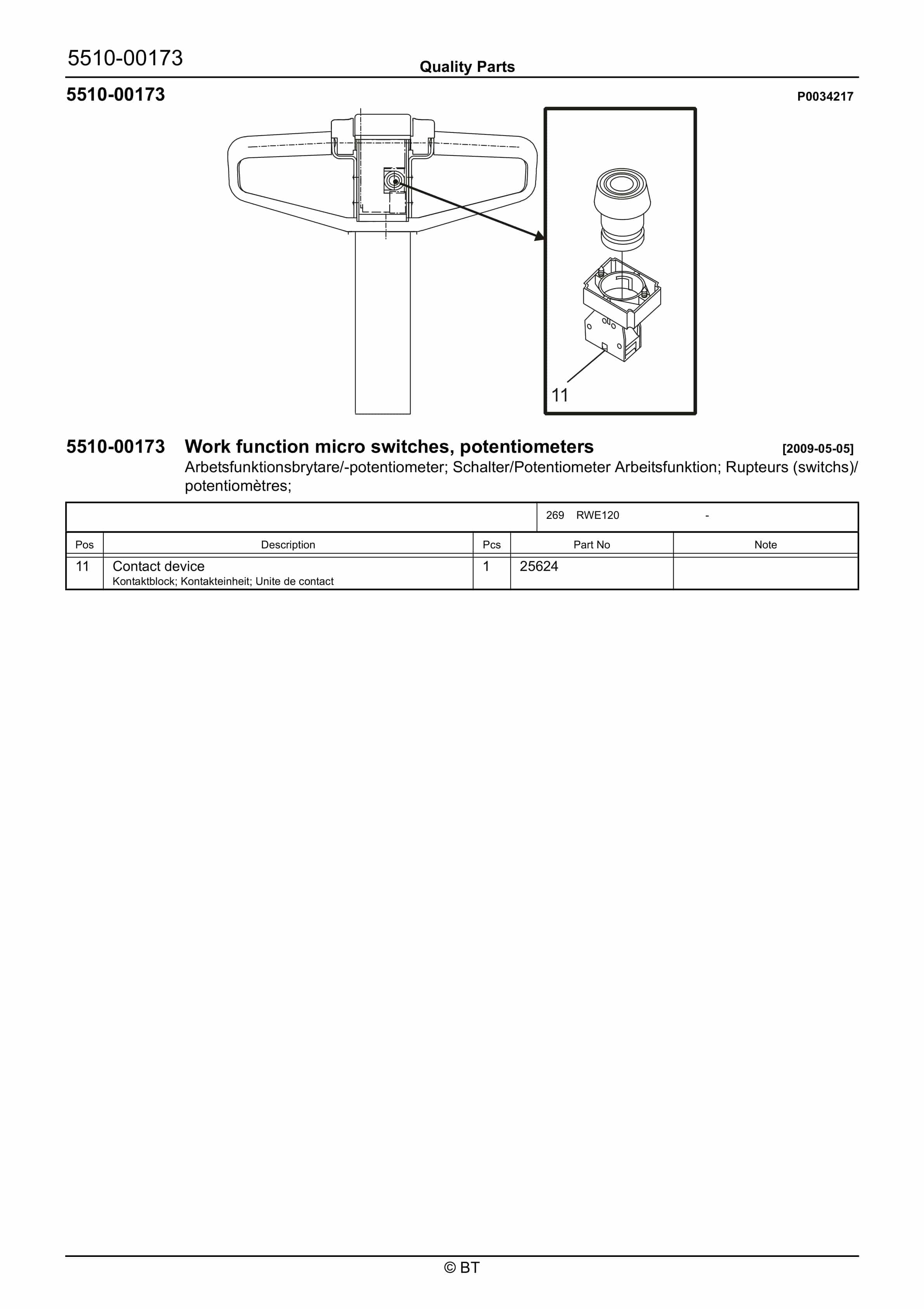 BT RWE120 Quality Parts 7508088 2 BT RWE120 Quality Parts 7508088 - Image 2