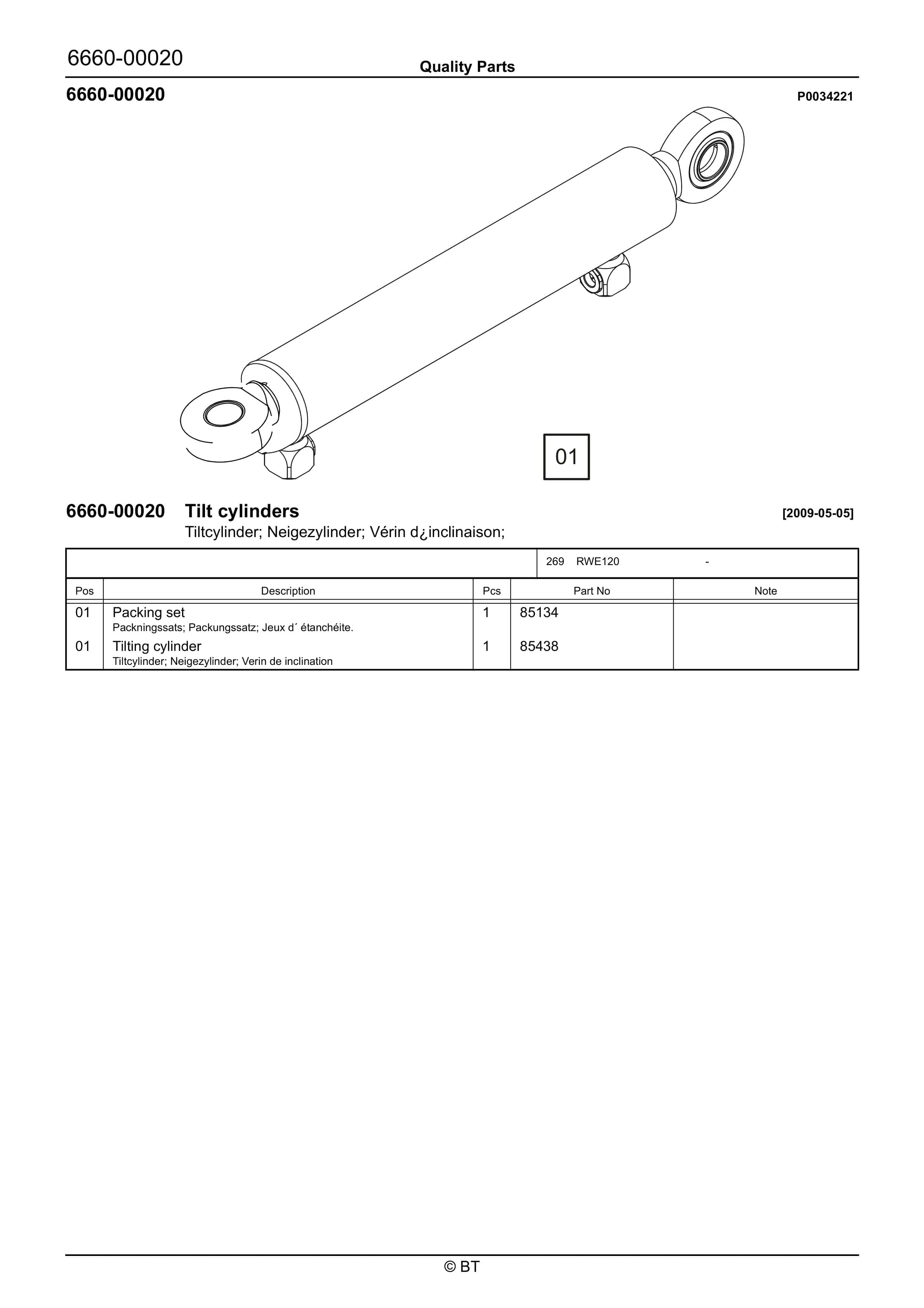 BT RWE120 Quality Parts 7516590 4 BT RWE120 Quality Parts 7516590 - Image 4