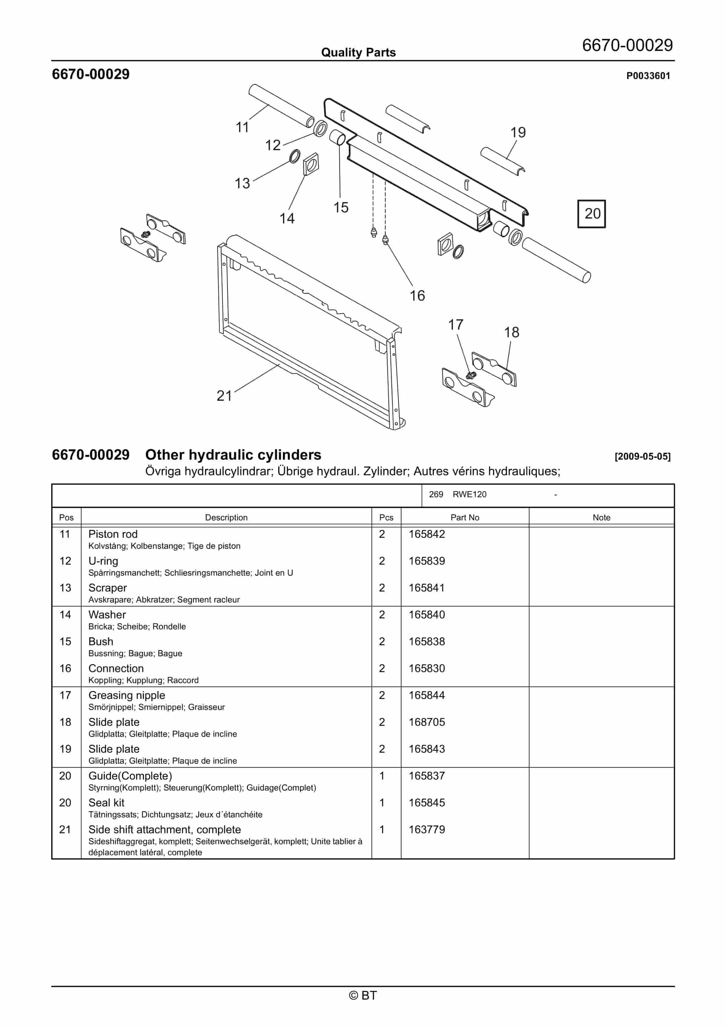 BT RWE120 Quality Parts 7518352 5 BT RWE120 Quality Parts 7518352 - Image 5