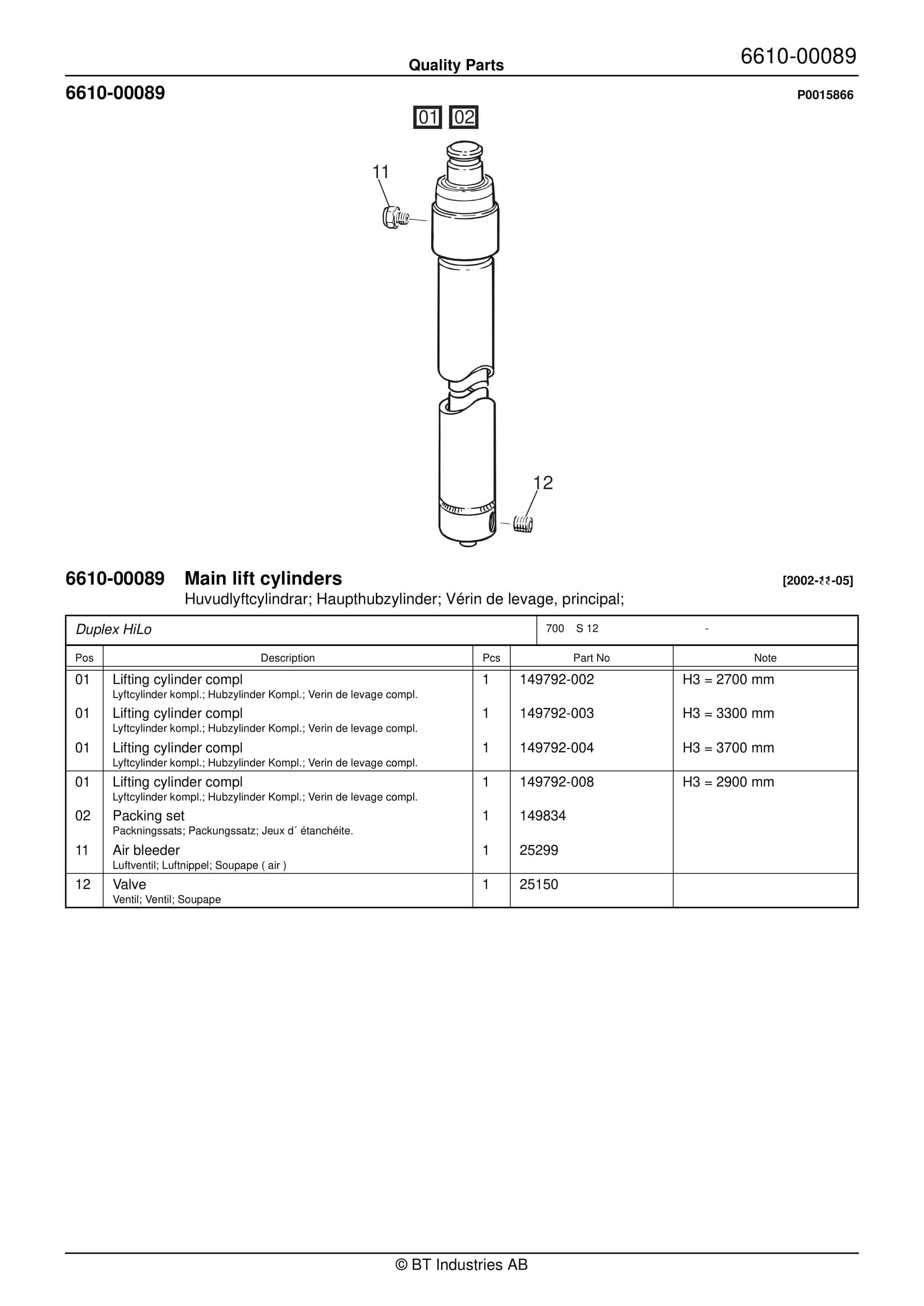 BT S 12 - C030303-3 Quality Parts 847980 4 BT S 12 - C030303-3 Quality Parts 847980 - Image 4