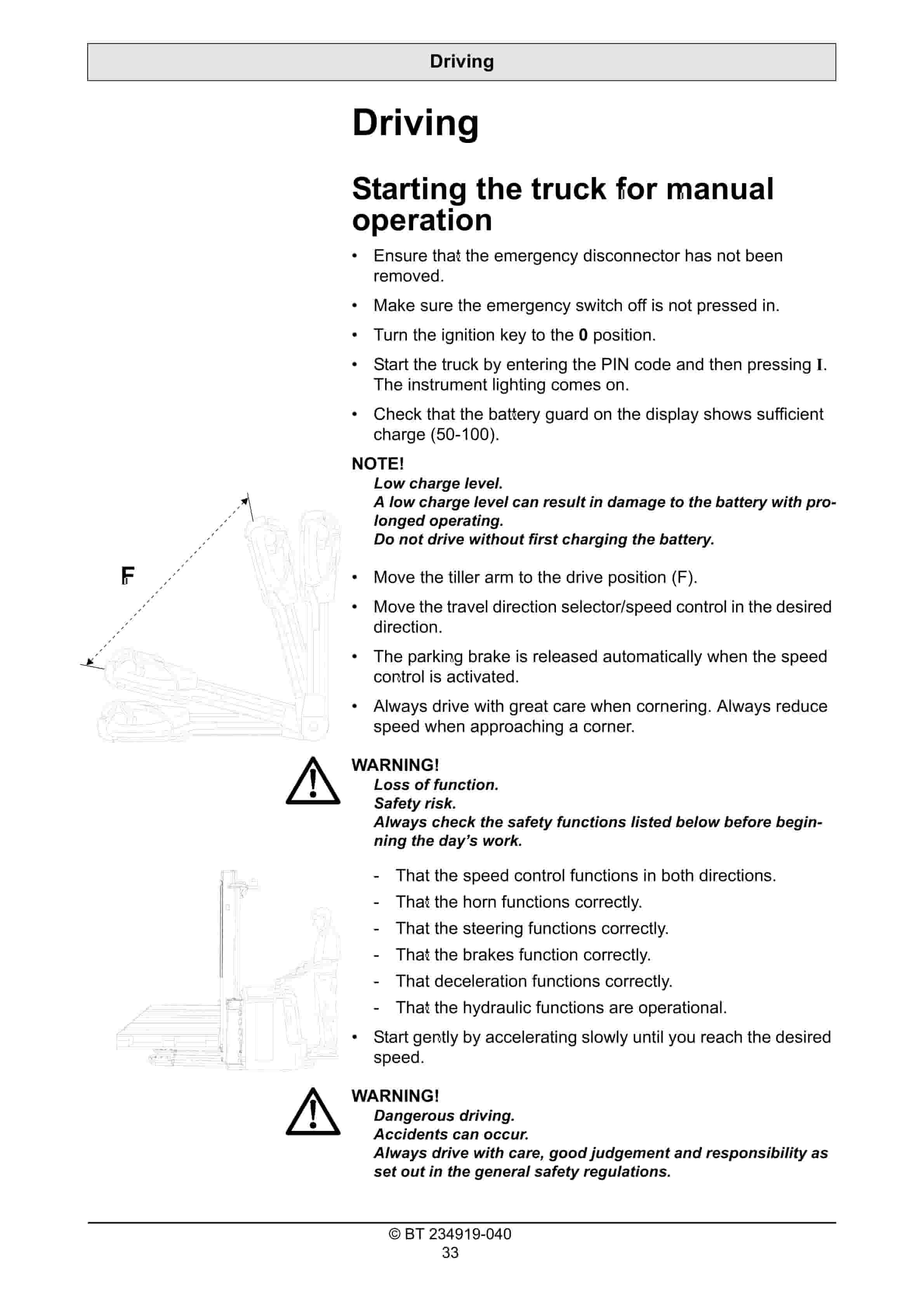 Alternative view of BT SAE200 Operator Manual 234919-040