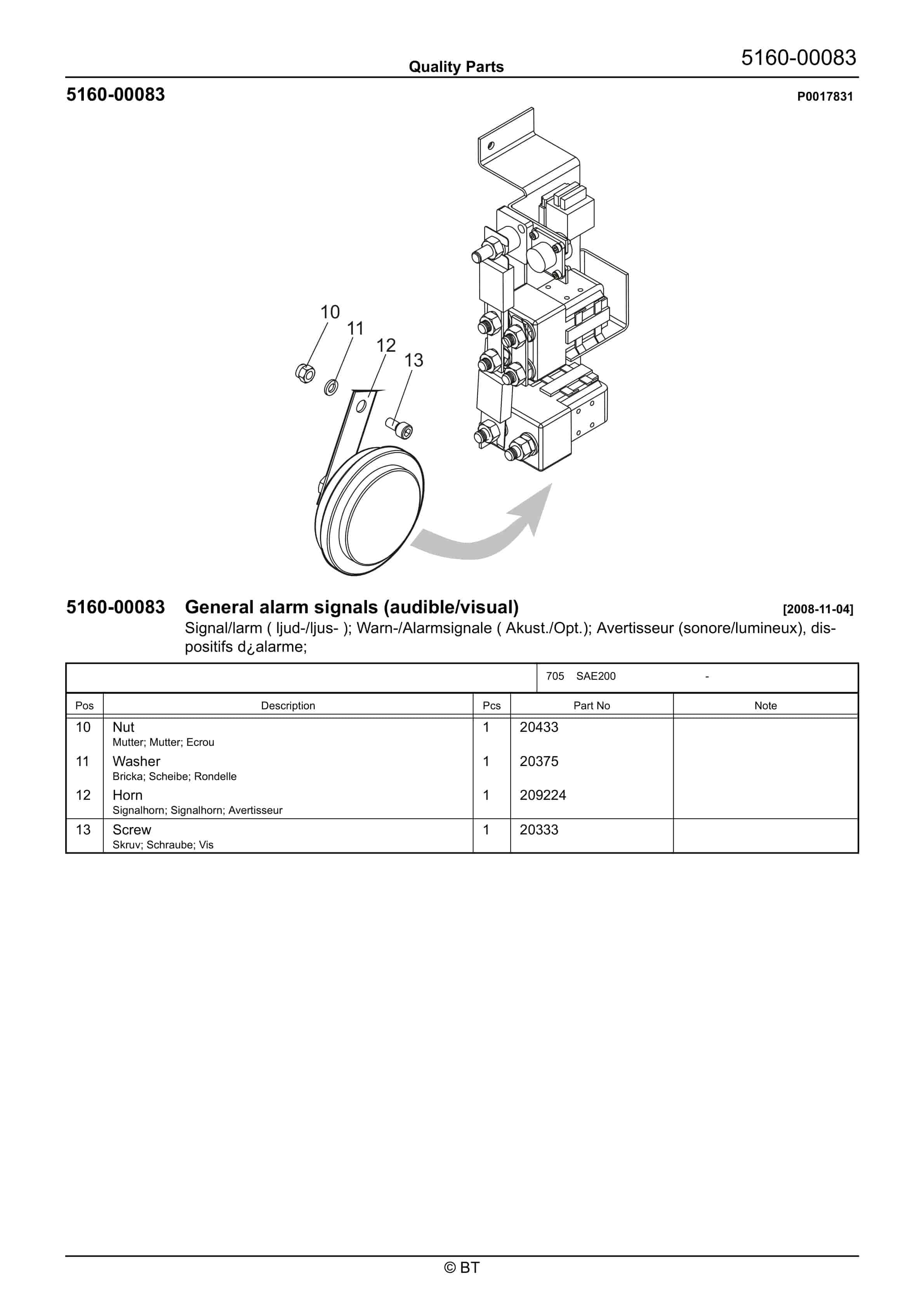 BT SAE200 Quality Parts 7516209 2 BT SAE200 Quality Parts 7516209 - Image 2
