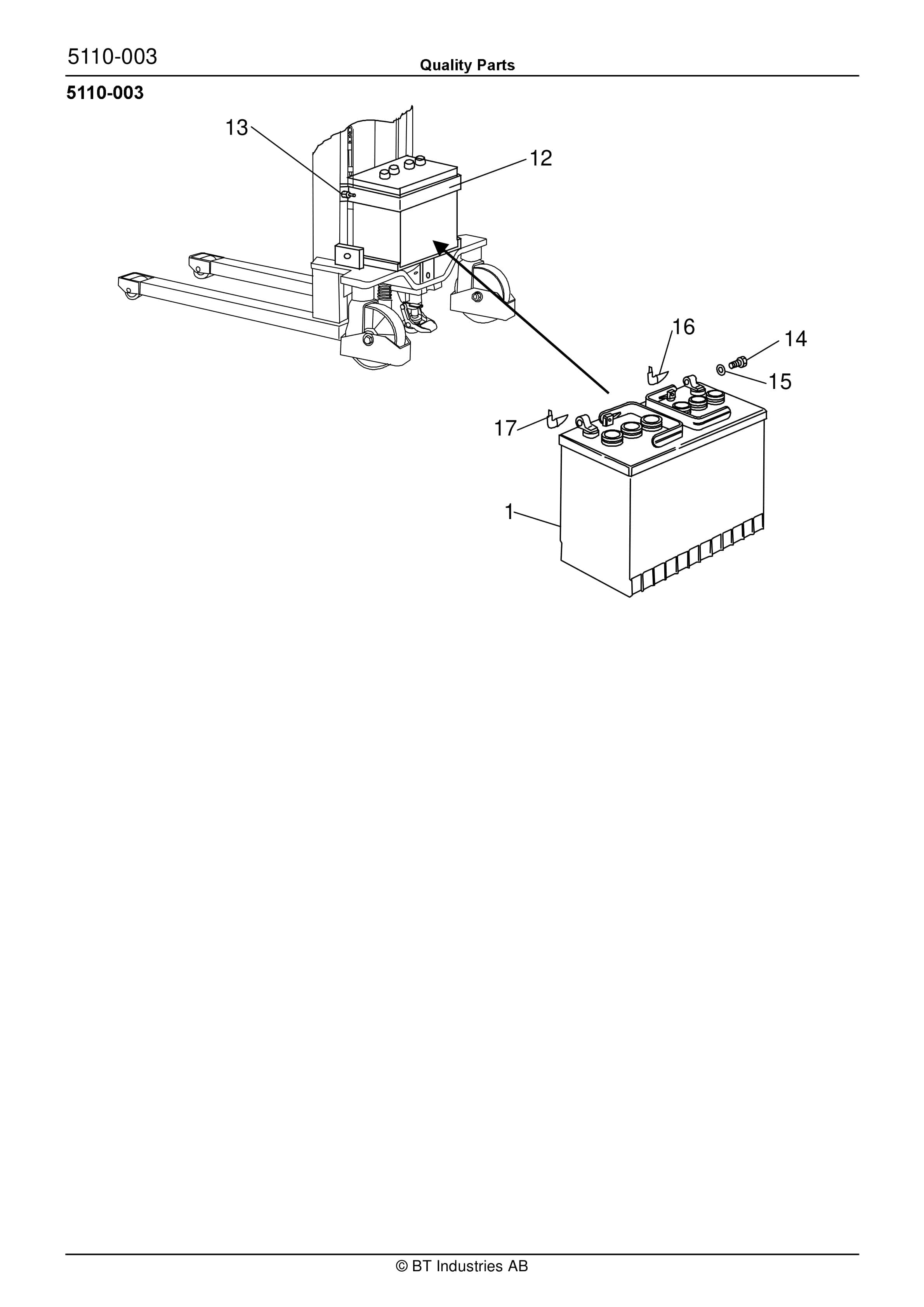 BT SH 800, SH 800ES Quality Parts 171574 2 BT SH 800, SH 800ES Quality Parts 171574 - Image 2