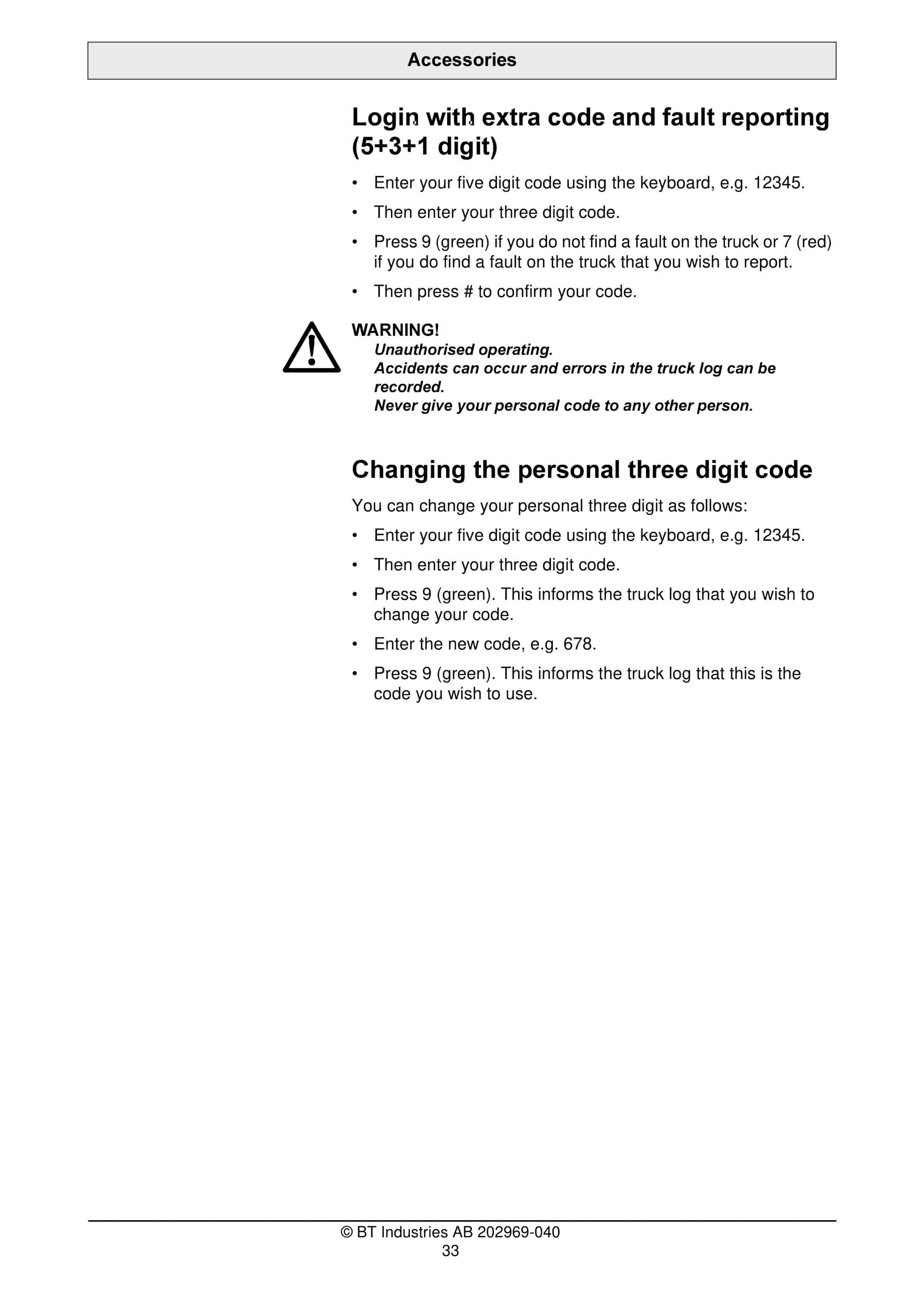 Alternative view of BT SL 2.0 Operator Manual 202969-040