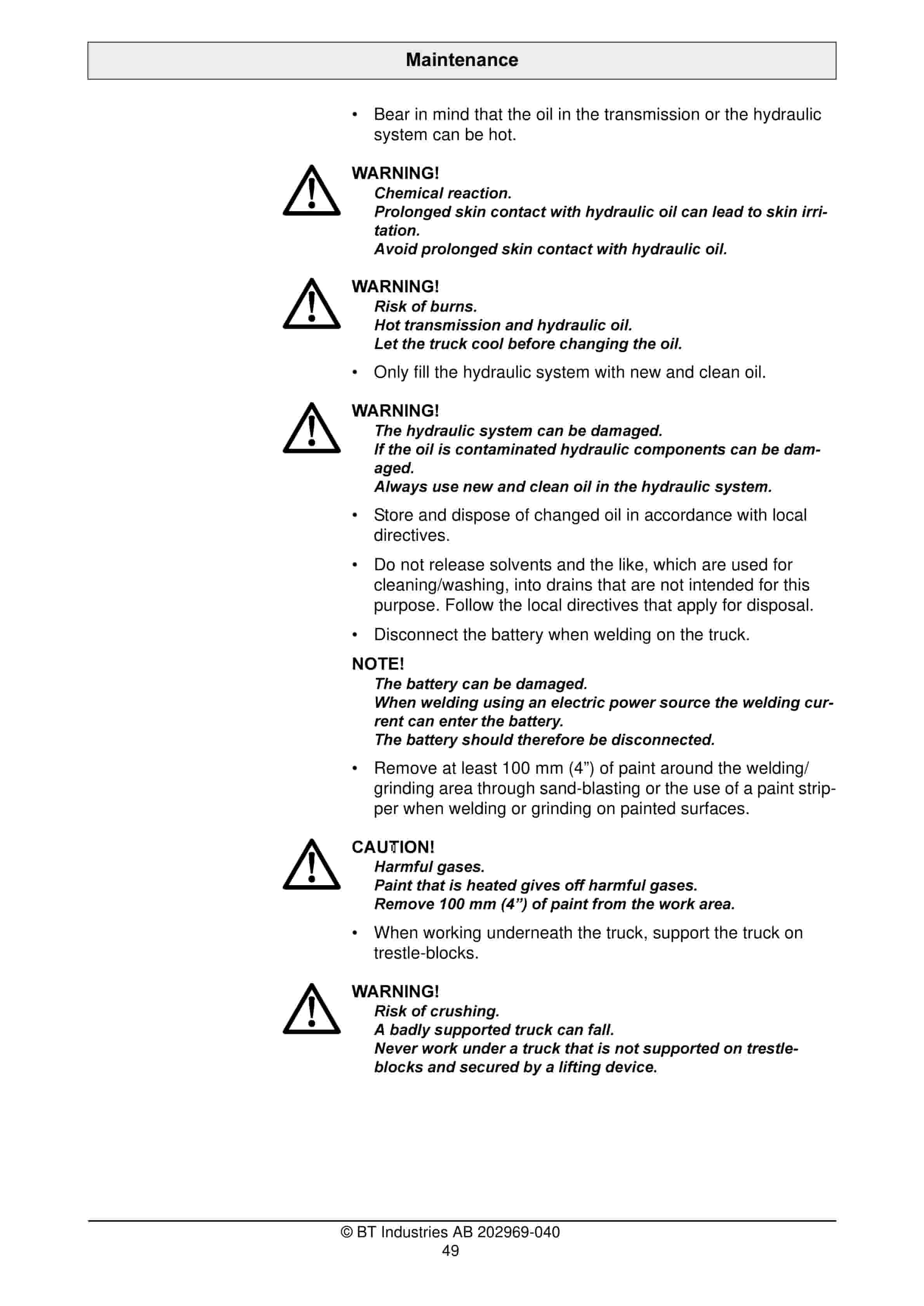 BT SL 2.0 Operator Manual 202969-040 4 BT SL 2.0 Operator Manual 202969-040 - Image 4