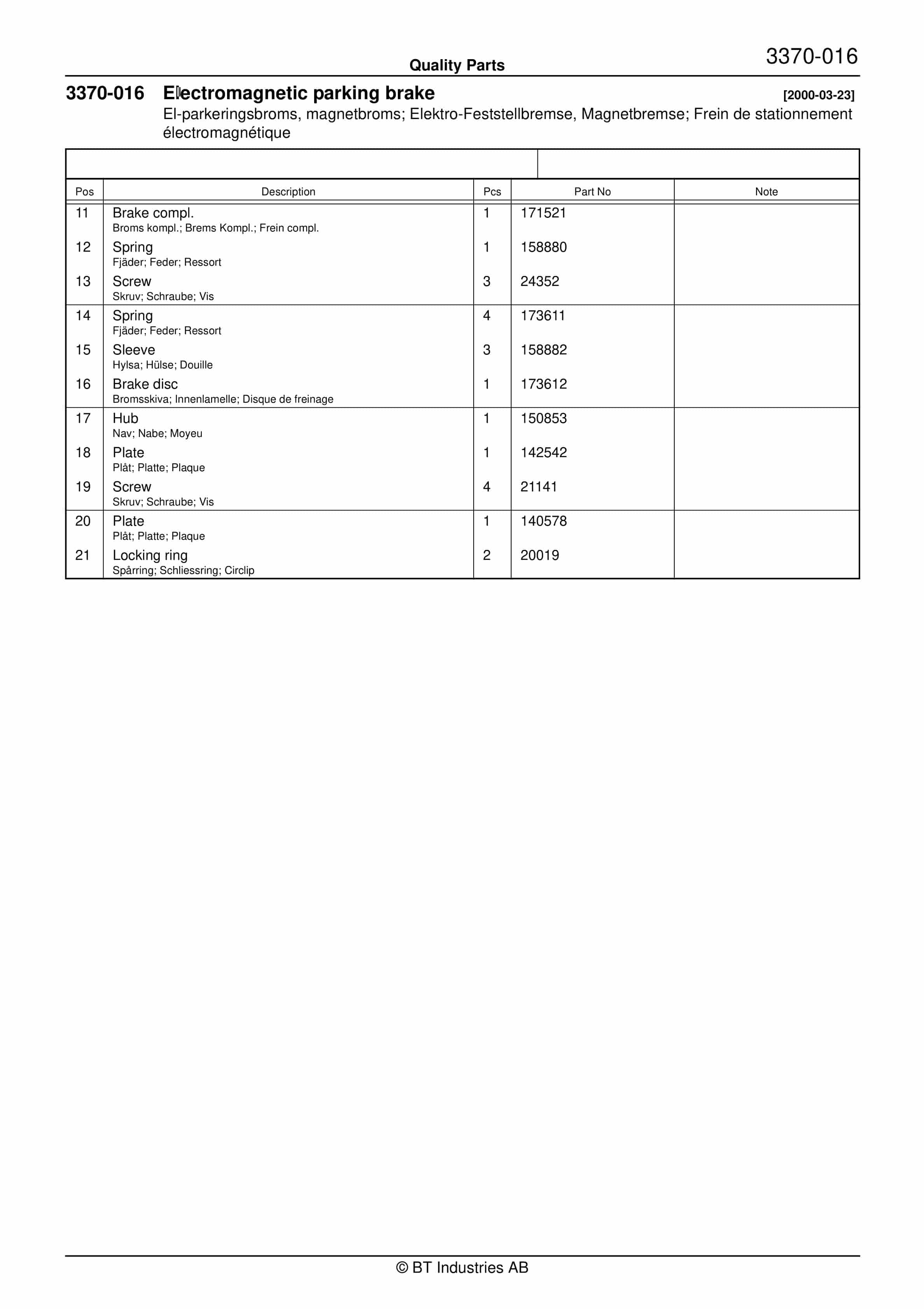 BT SL 2.0 Quality Parts 846571 2 BT SL 2.0 Quality Parts 846571 - Image 2