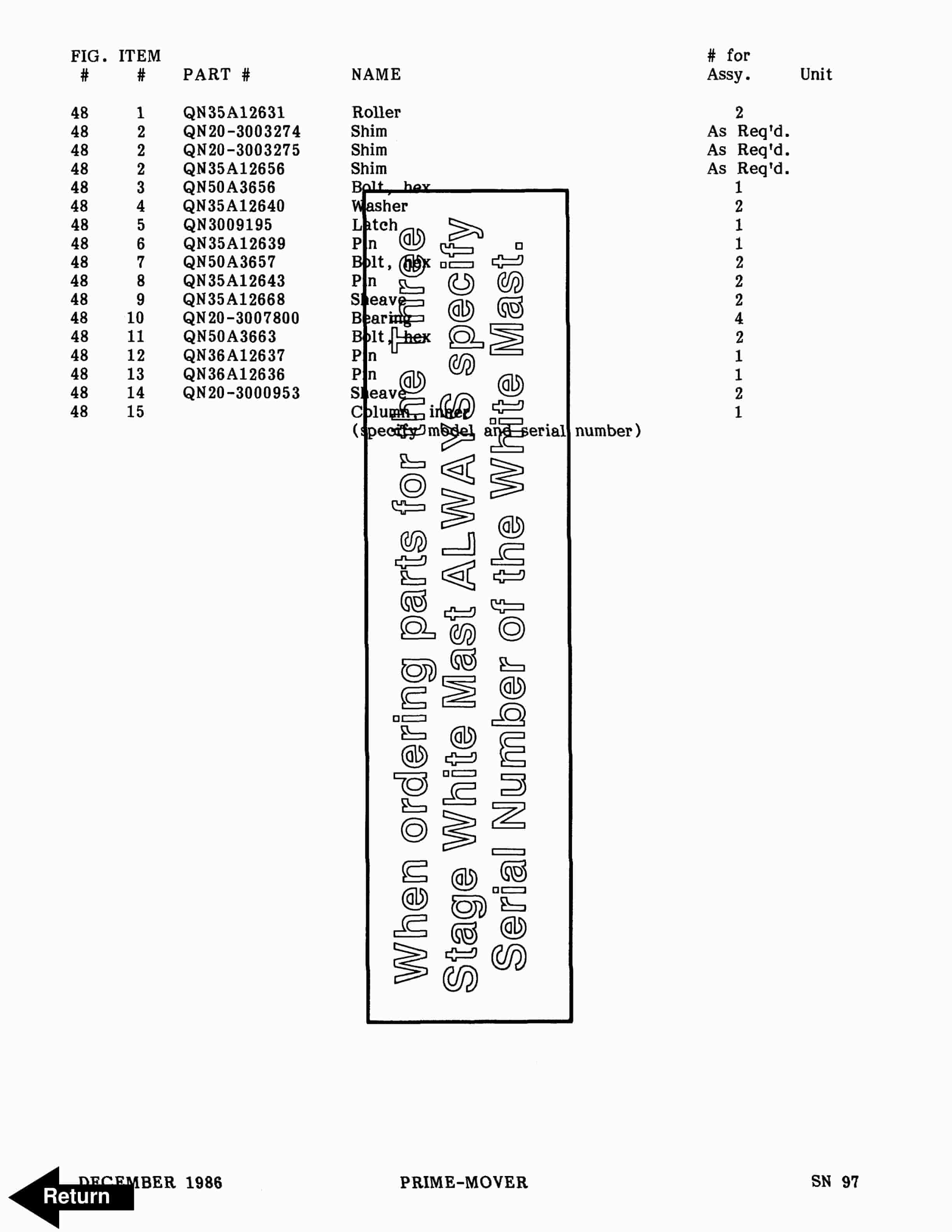 BT SN-20, SN-30, SN-40 Electric Walkie Straddle Stacker Parts Manual 300380-000 5 BT SN-20, SN-30, SN-40 Electric Walkie Straddle Stacker Parts Manual 300380-000 - Image 5