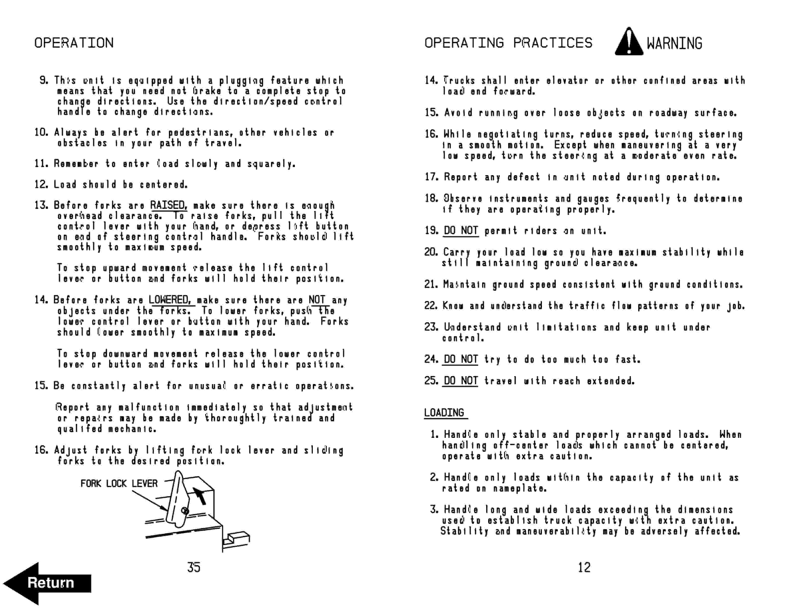 BT SN Electric Walkie Straddle Stacker Truck Operator Manual 300381-002 2 BT SN Electric Walkie Straddle Stacker Truck Operator Manual 300381-002-2