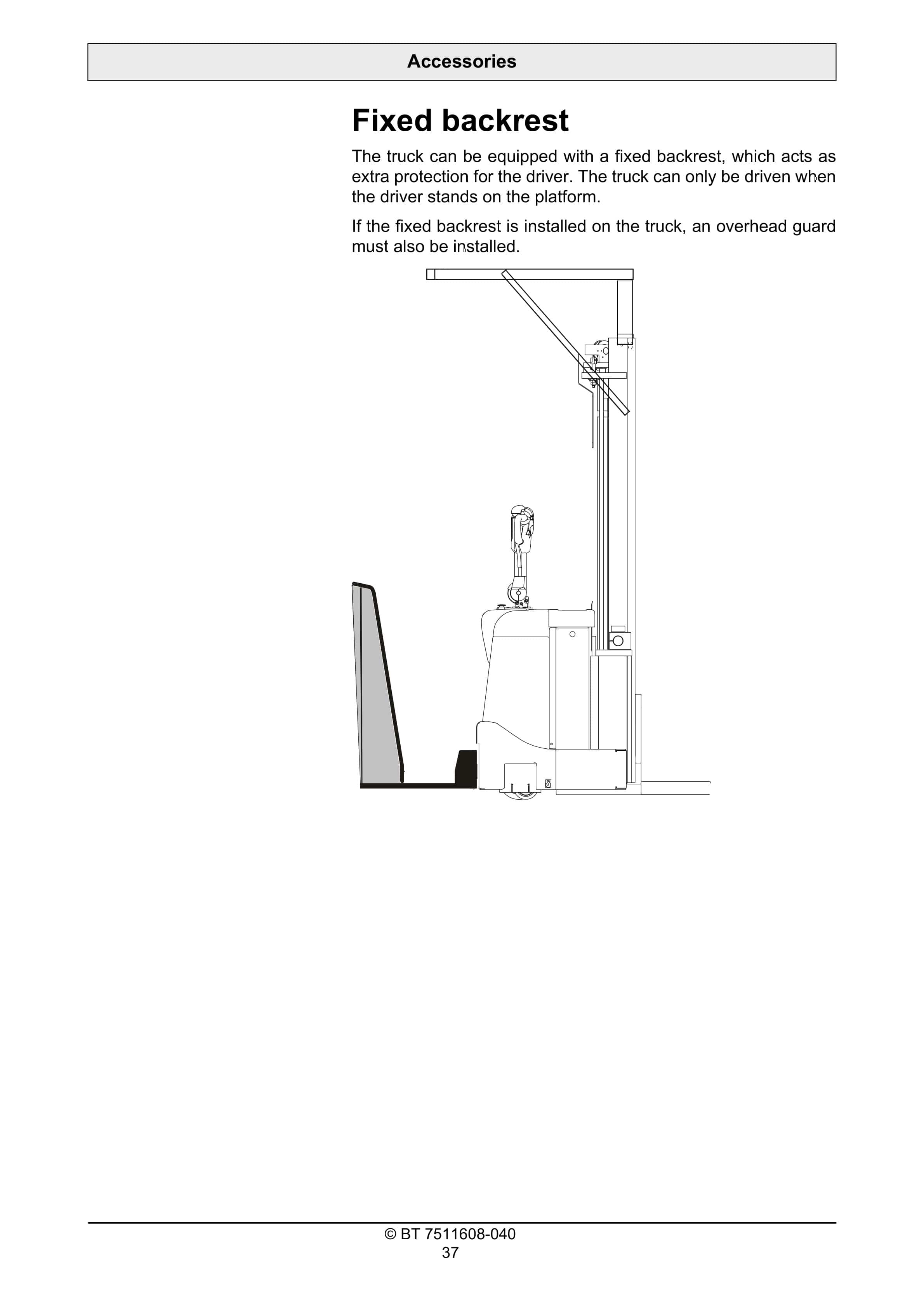 Alternative view of BT SPE125L, SPE160L Operator Manual 7511608-040
