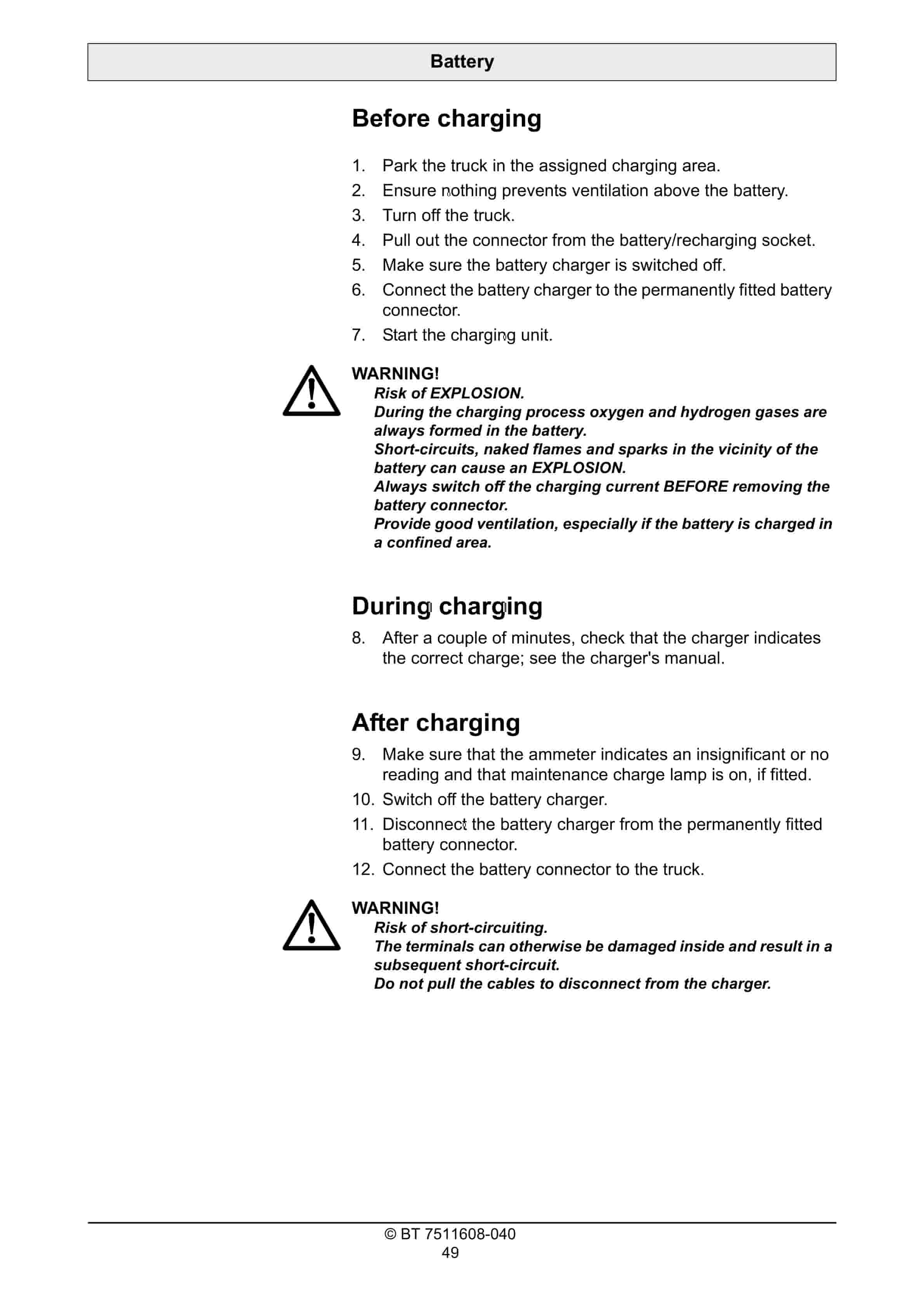 BT SPE125L, SPE160L Operator Manual 7511608-040 3 BT SPE125L, SPE160L Operator Manual 7511608-040 - Image 3