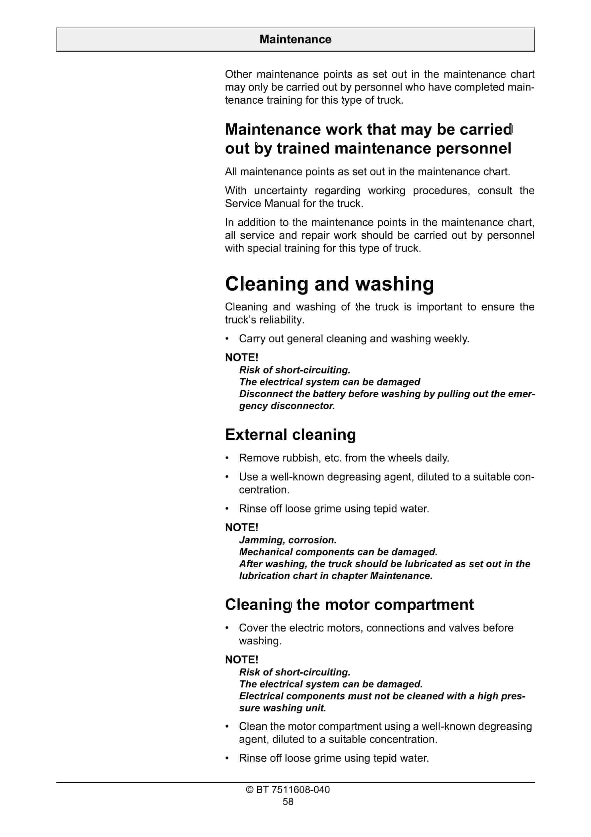 BT SPE125L, SPE160L Operator Manual 7511608-040 5 BT SPE125L, SPE160L Operator Manual 7511608-040 - Image 5