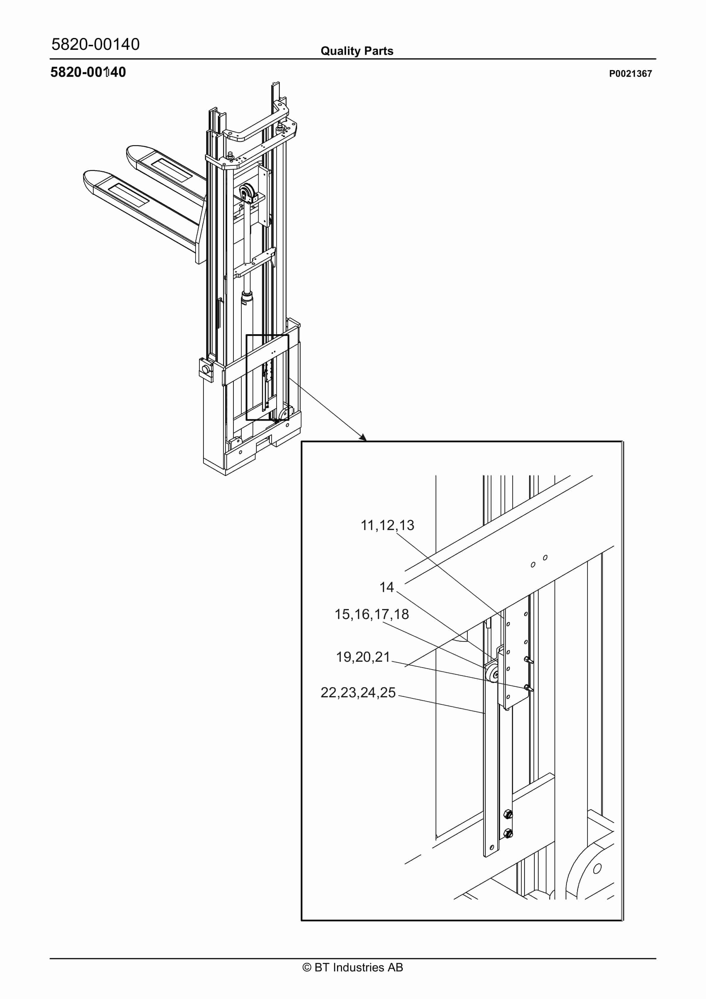 BT SPE125L - Zone 22 (Cat. 3D T-120 C) Quality Parts 844803 4 BT SPE125L - Zone 22 (Cat. 3D T-120 C) Quality Parts 844803 - Image 4