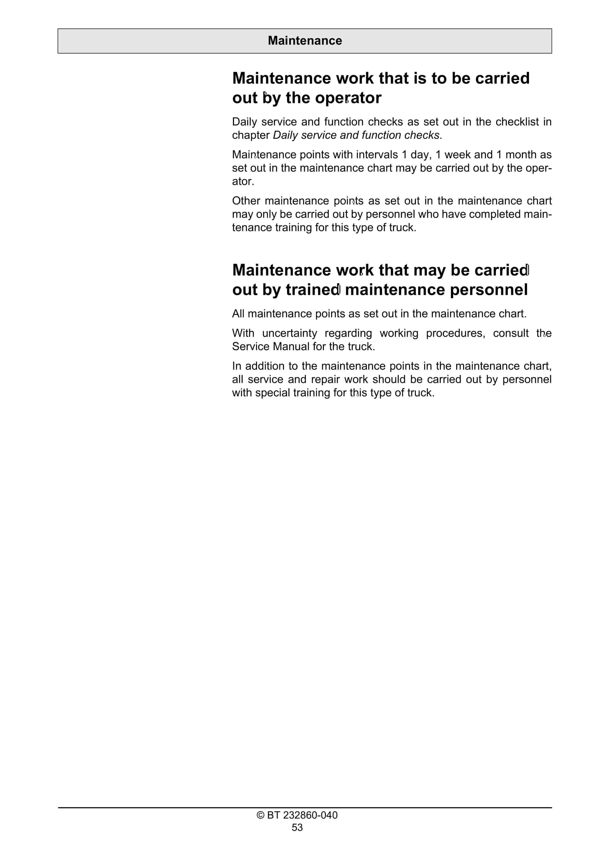 BT SPE135S Operator Manual 232860-040 4 BT SPE135S Operator Manual 232860-040 - Image 4