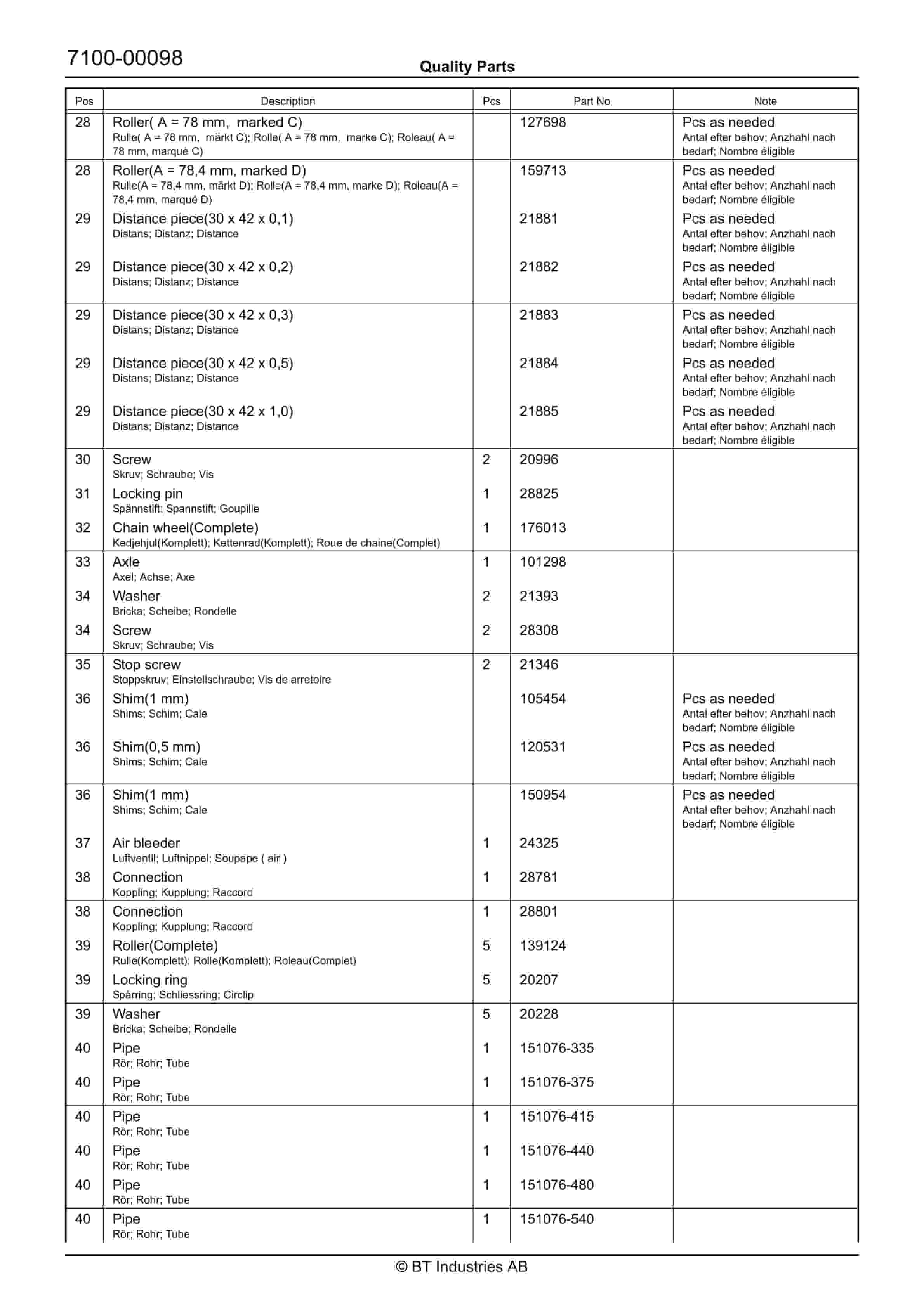BT SPE160L - C050610-3 Quality Parts 843134 4 BT SPE160L - C050610-3 Quality Parts 843134 - Image 4