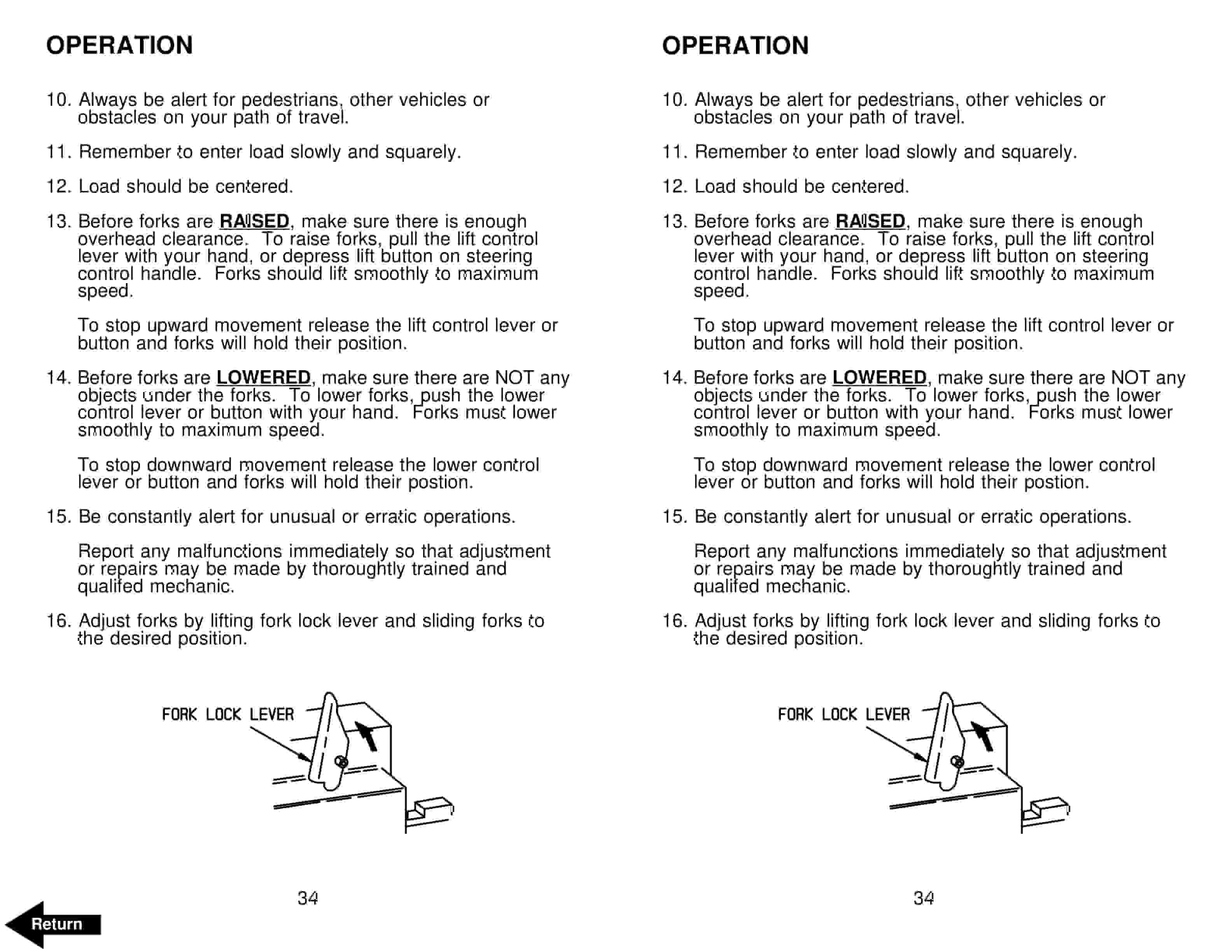 BT SR-30 Electric Walkie Reach Truck Operator Manual 300385-000 4 BT SR-30 Electric Walkie Reach Truck Operator Manual 300385-000 - Image 4